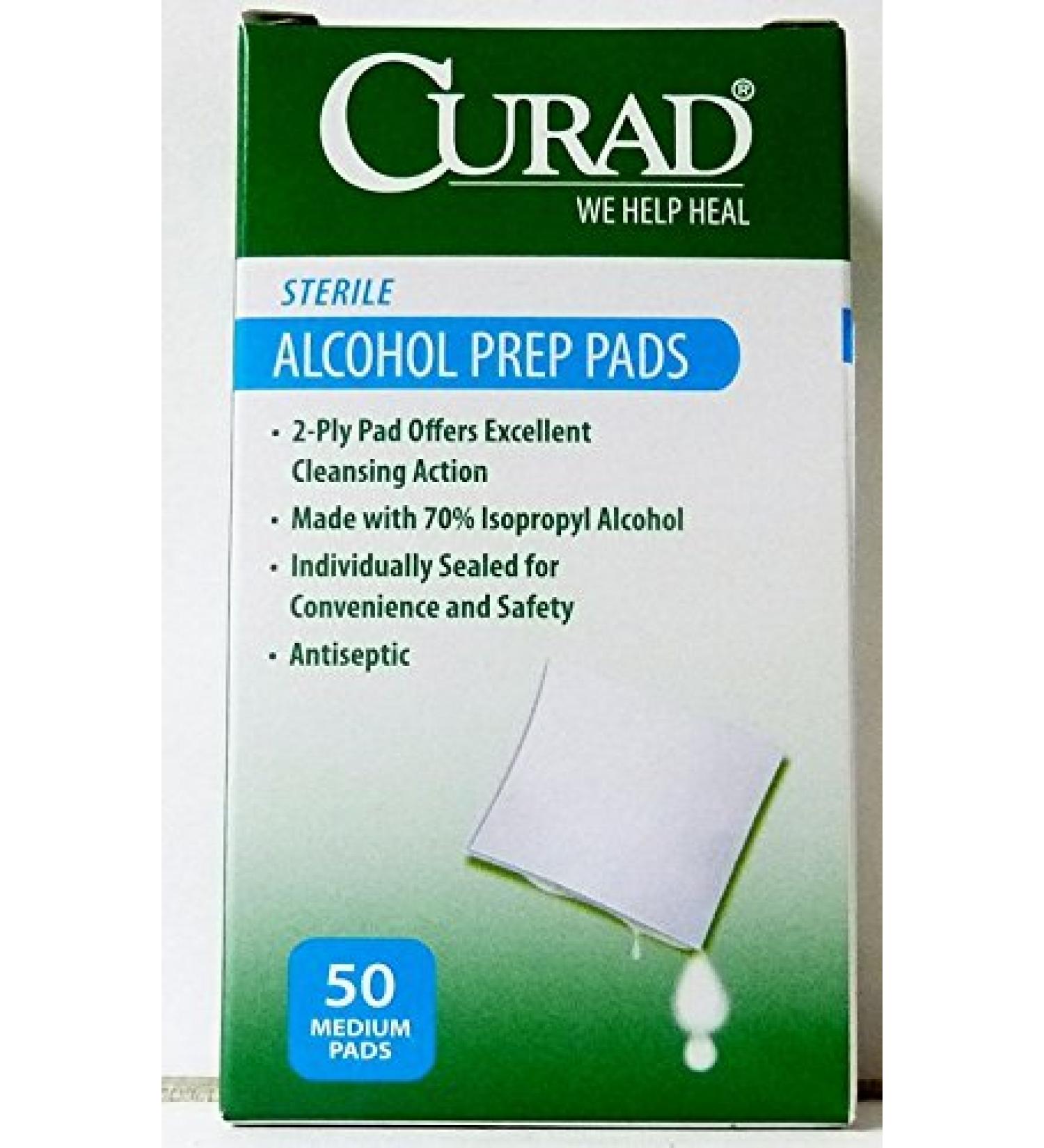 Sterile Alcohol Swabs 50 Medium Pads