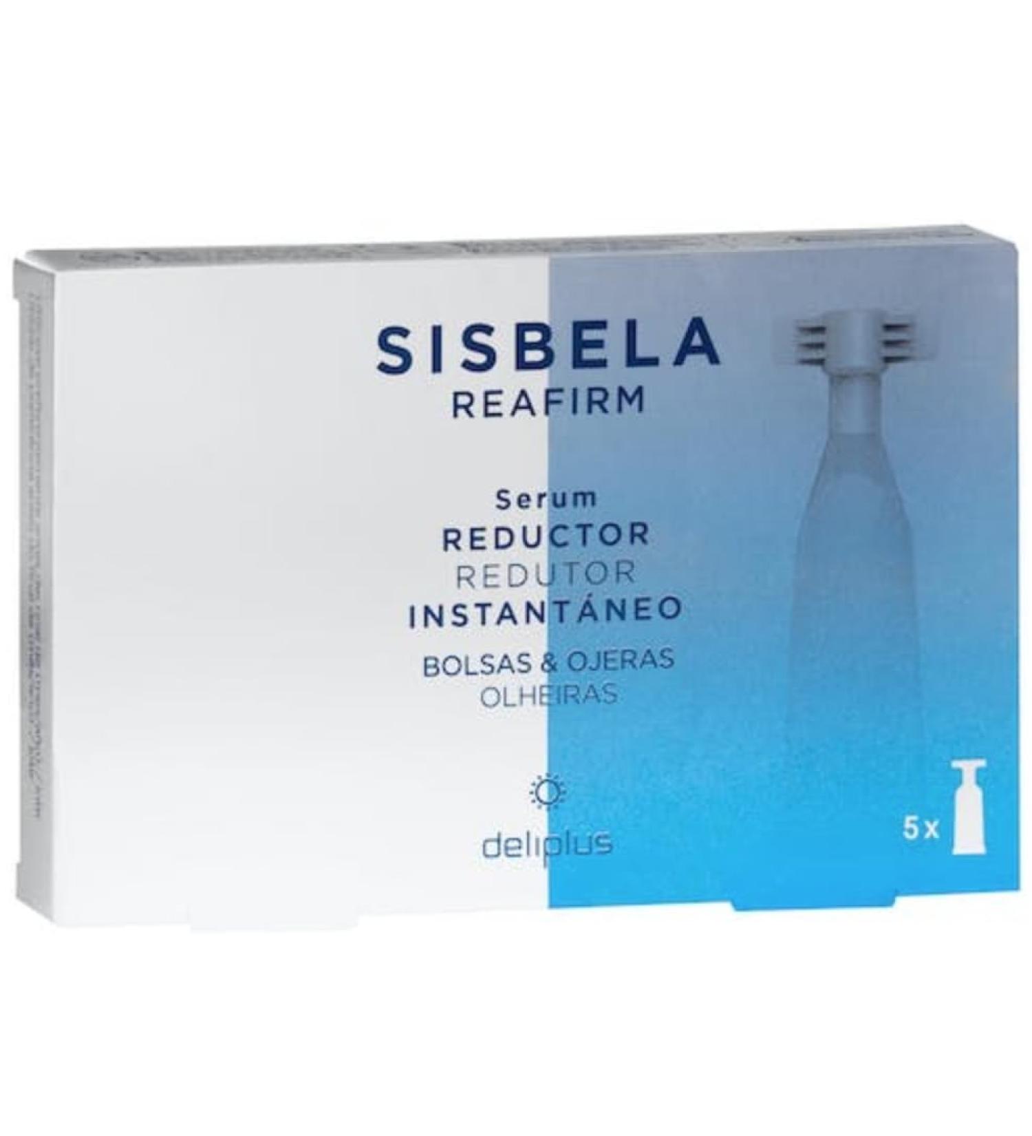 Sisbela Reafirm Instant Reducing Serum for Bags and Dark Circles - Box of 5 units of 2 ml (10 ml). Deliplus. Avoid sensitive skin