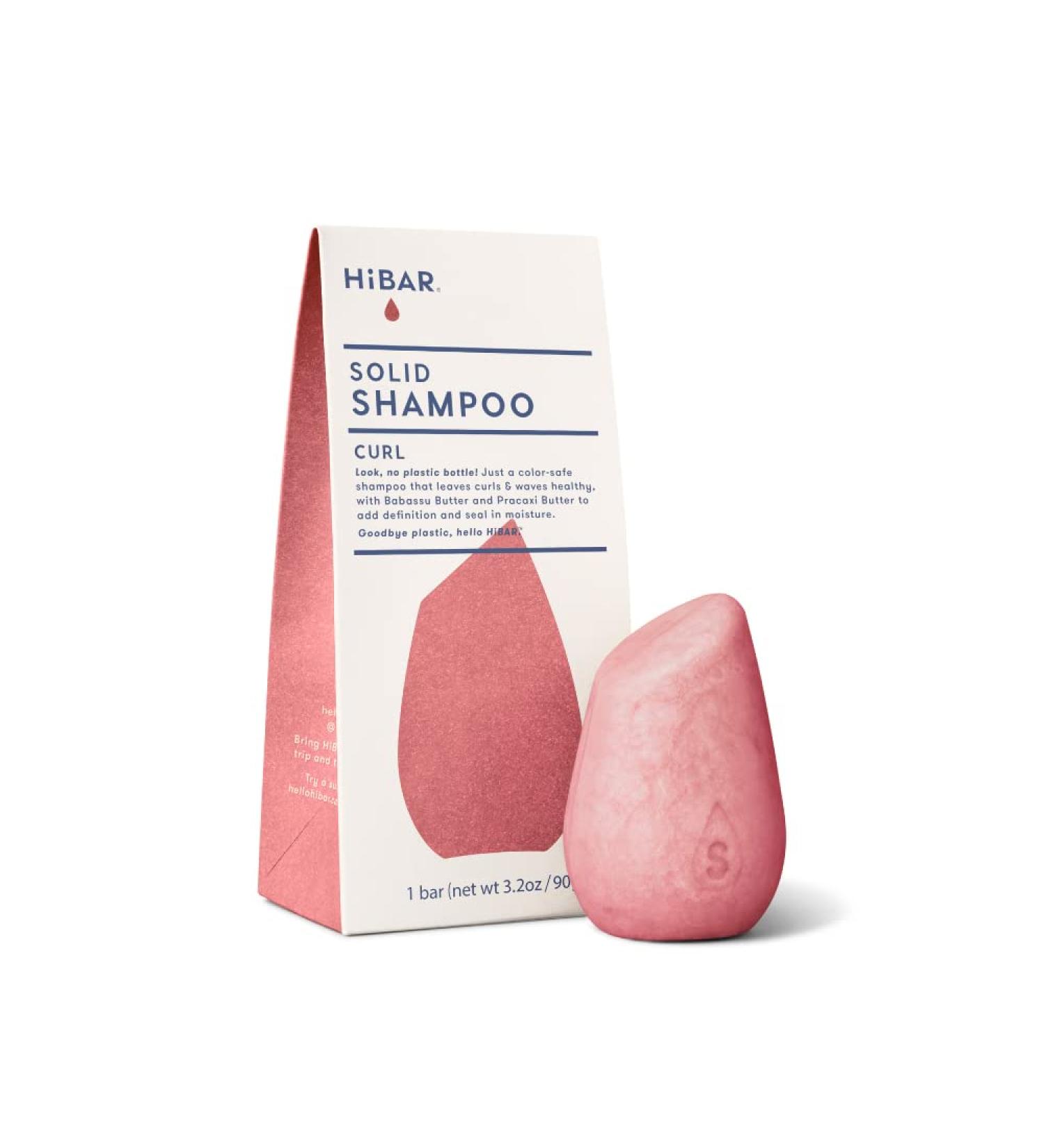 HIBAR Curl Sulfate-Free Shampoo Bar - All Natural, Color Safe, Travel Size, Plastic-Free & Eco-Friendly - Buy Online on SooperMarket.com