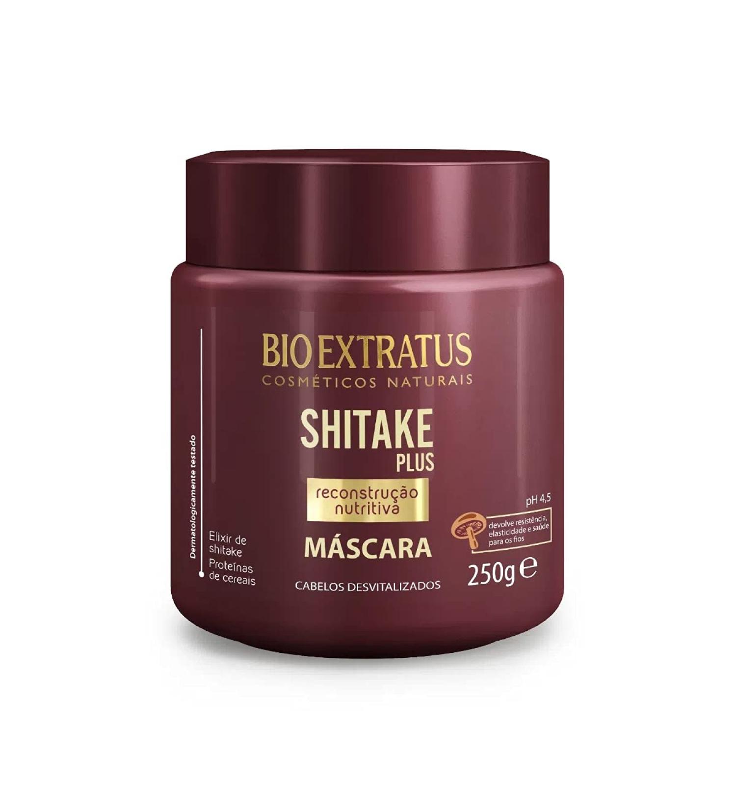 Linha Shitake (Reconstrucao Nutritiva) Bio Extratus - Mascara Hidratacao Nutritiva 250 Gr - (Bio Extratus Shitake (Nutricious Reconstruction) Collection - Brazilian Natural Shitake Nutritive Mask Hair Treatment 8.8 Oz)