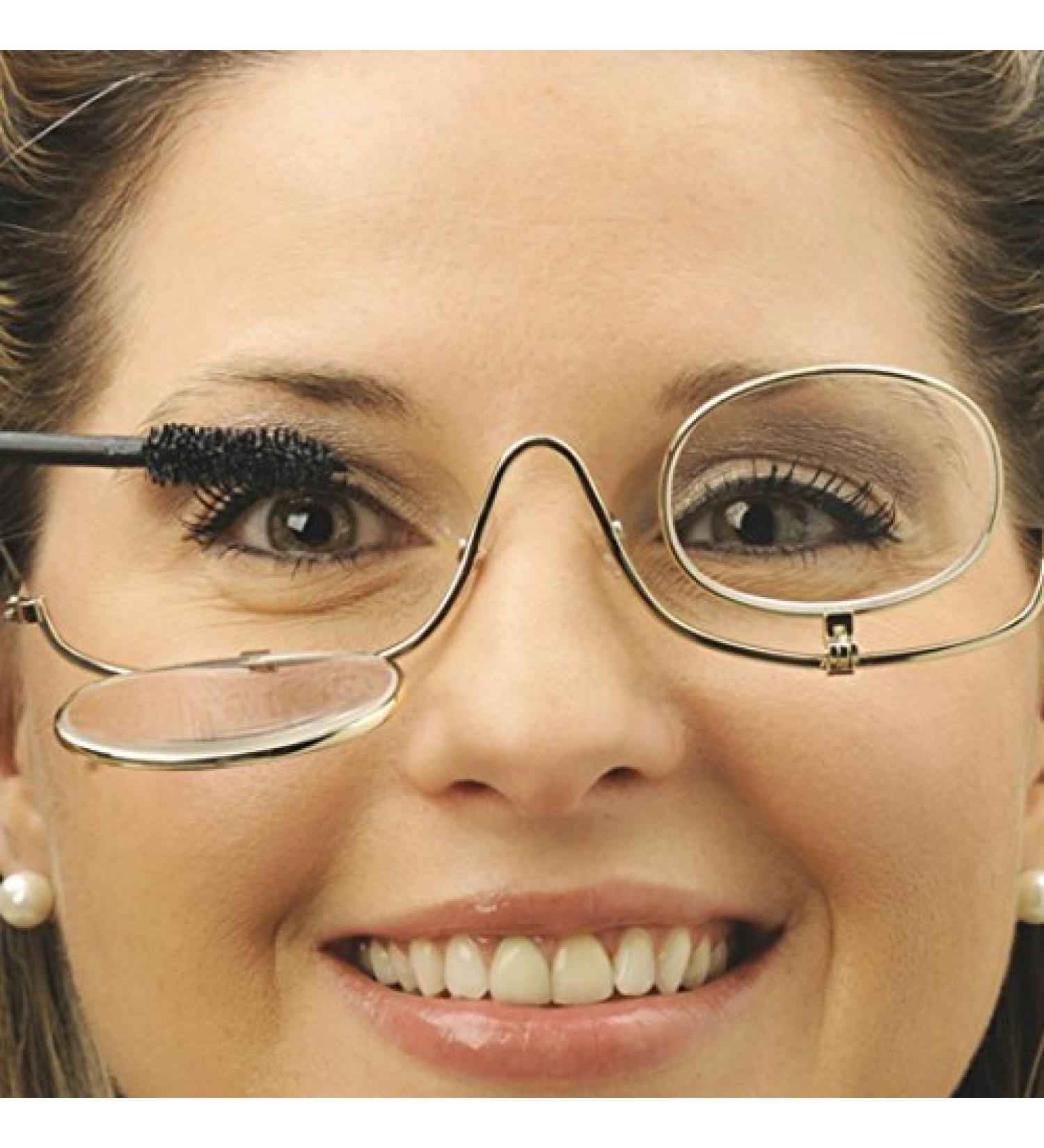Magnifying Make up Eyeglasses  3X Magnification  Single Lens  Flip-able Each Side Cosmetic Application