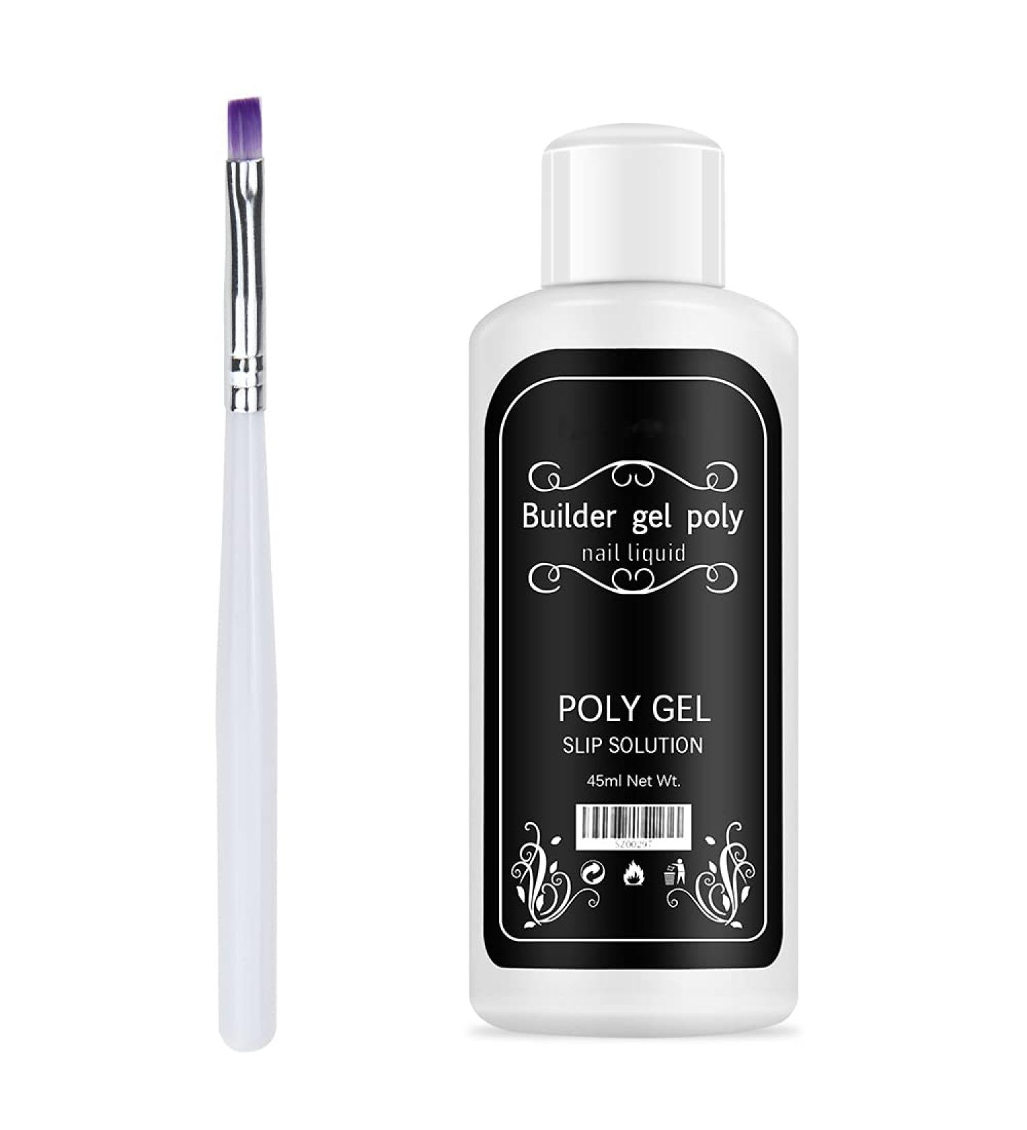 Ownest Nail Extension Gel Quick Poly Gel Slip Solution 45ml - DIY Nail Art Builder Liquid with Brush - Buy Online on SooperMarket.com