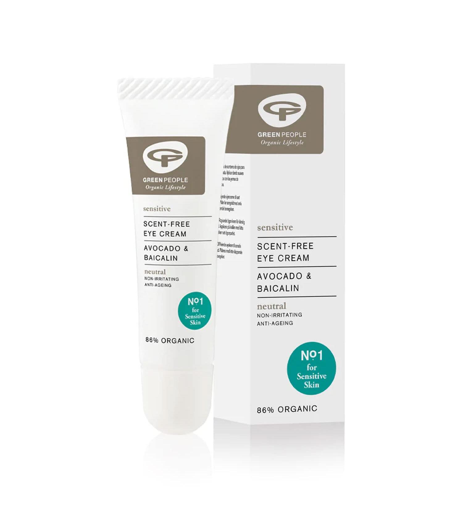 Green People Perfume-Free Eye Cream 10ml | Organic Anti-Aging Moisturizer for Sensitive Skin | Vegan & Paraben-Free | Gentle Eye Care - Buy Online on SooperMarket.com