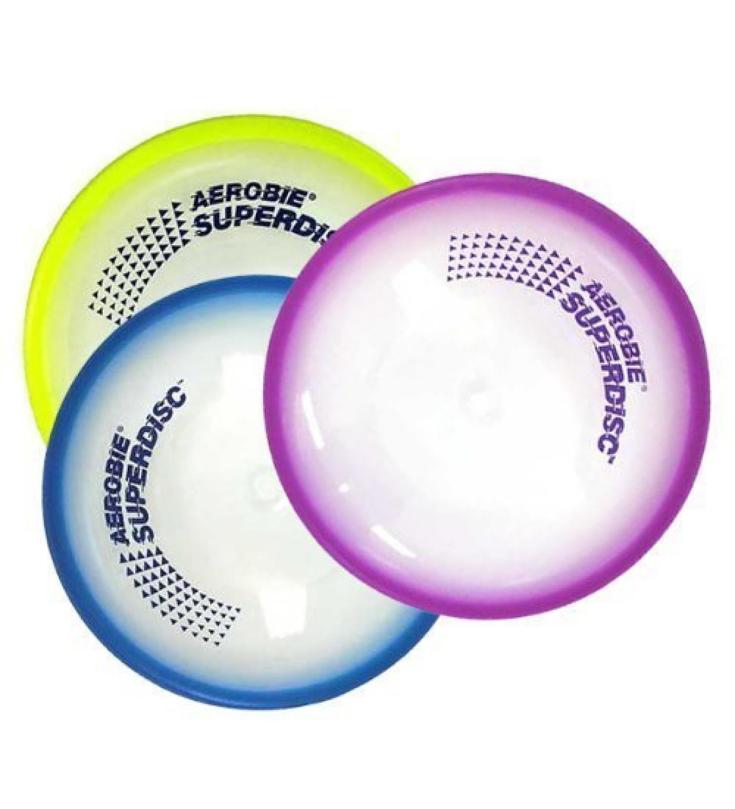 Aerobie Superdisc, 10" Diameter, Made in USA, Pack of 3 Assorted Colors May Vary