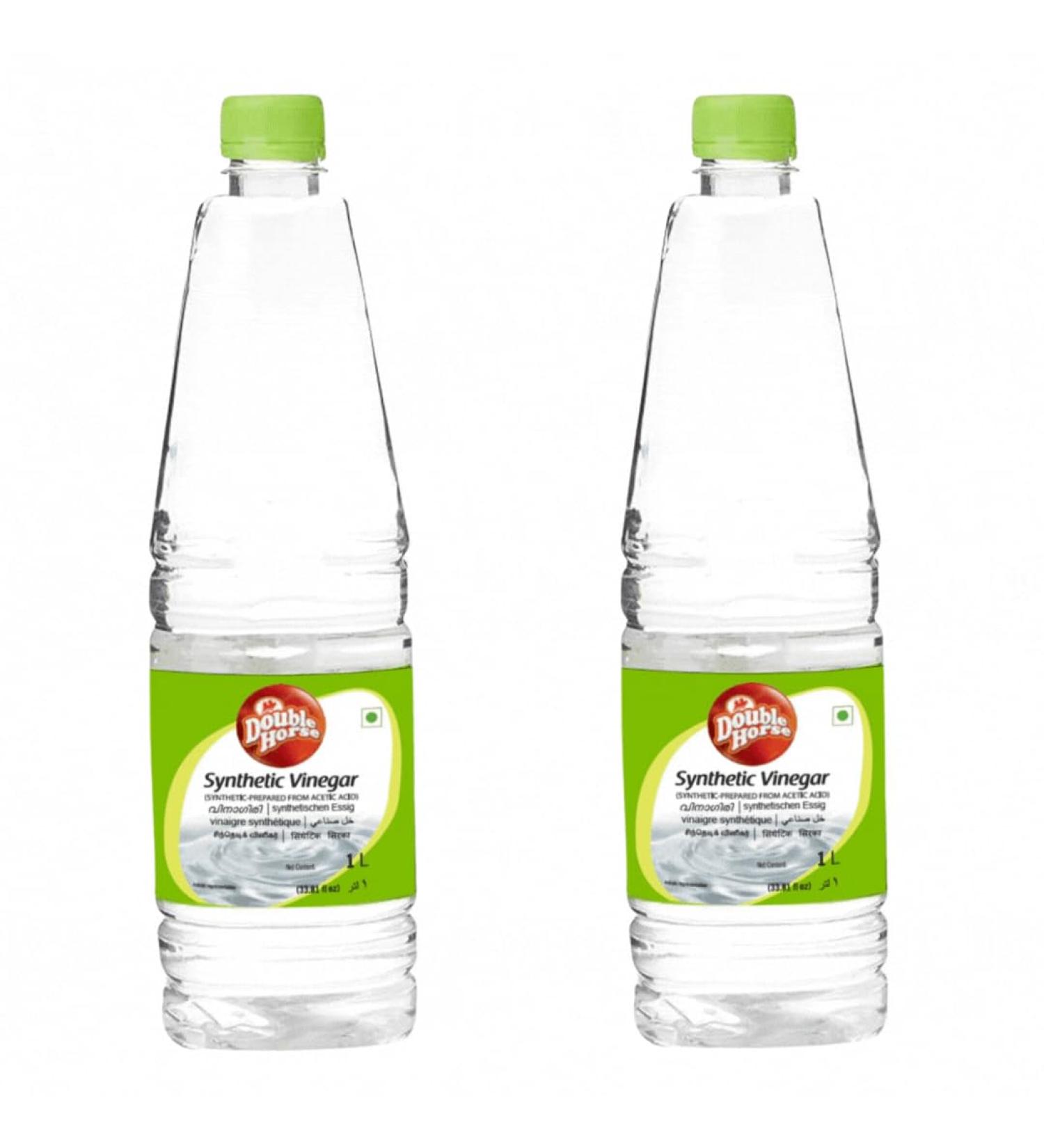 Double Horse Filtered Pure White Vinegar 1l * 2 | Pack of 2 | Boost Immunity | Helps in Digestion - Buy Online on SooperMarket.com