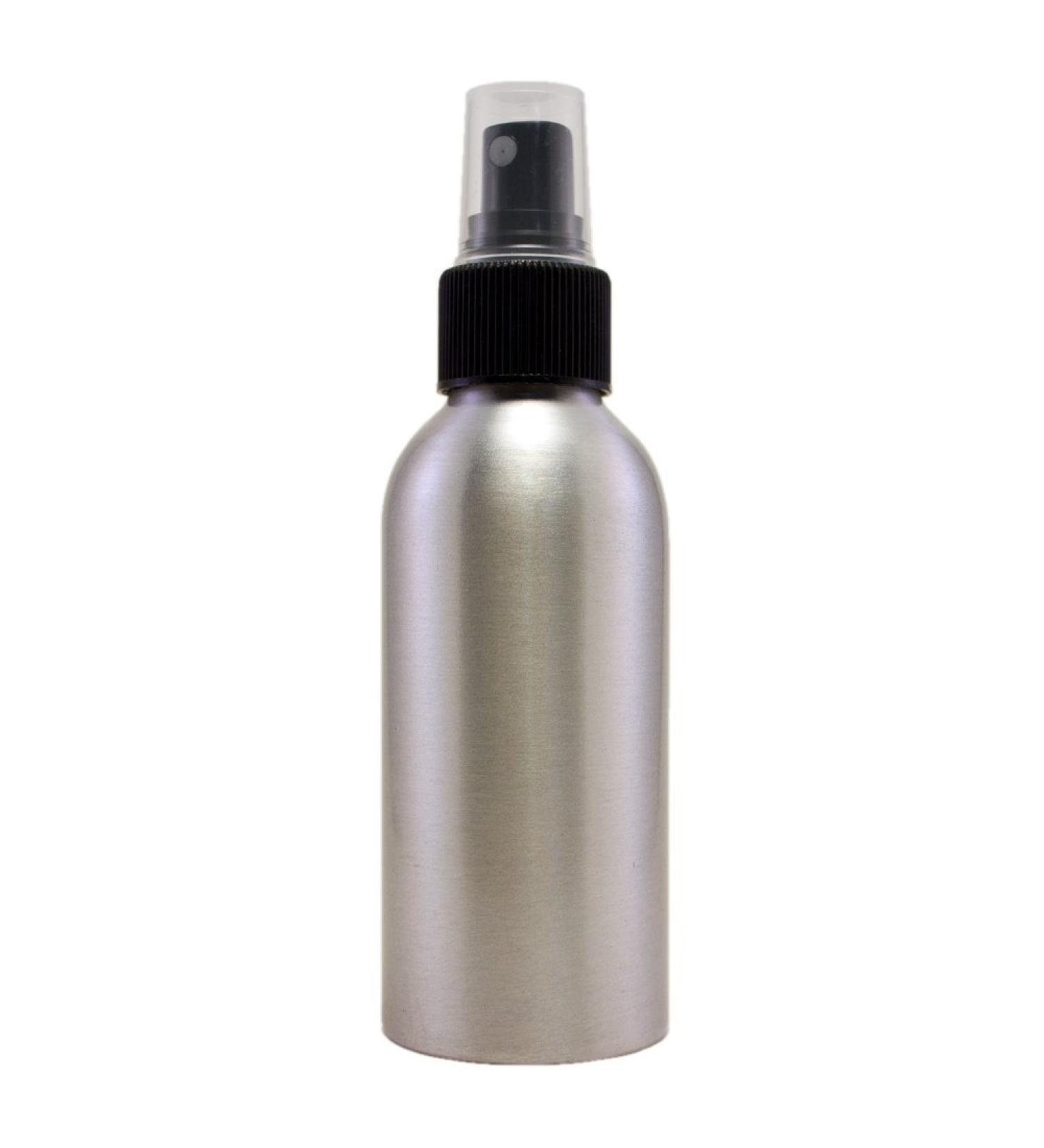 4 fl oz Aluminum Bottle with Black Spray Cap (Single) 4.3 Ounces