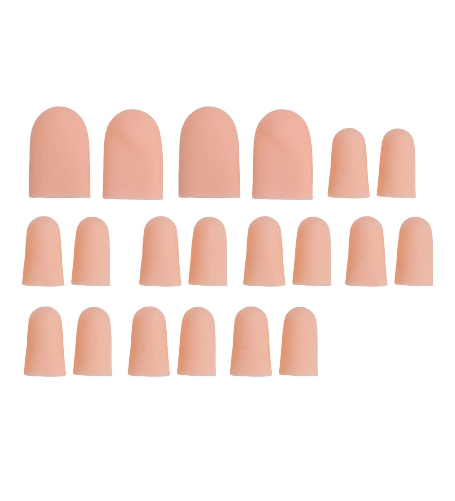 Gel Toe Caps - 10 Pairs Silicone Toe Protectors for Pain Relief and Protection - Men and Women Finger Support Gloves - Buy Online on SooperMarket.com
