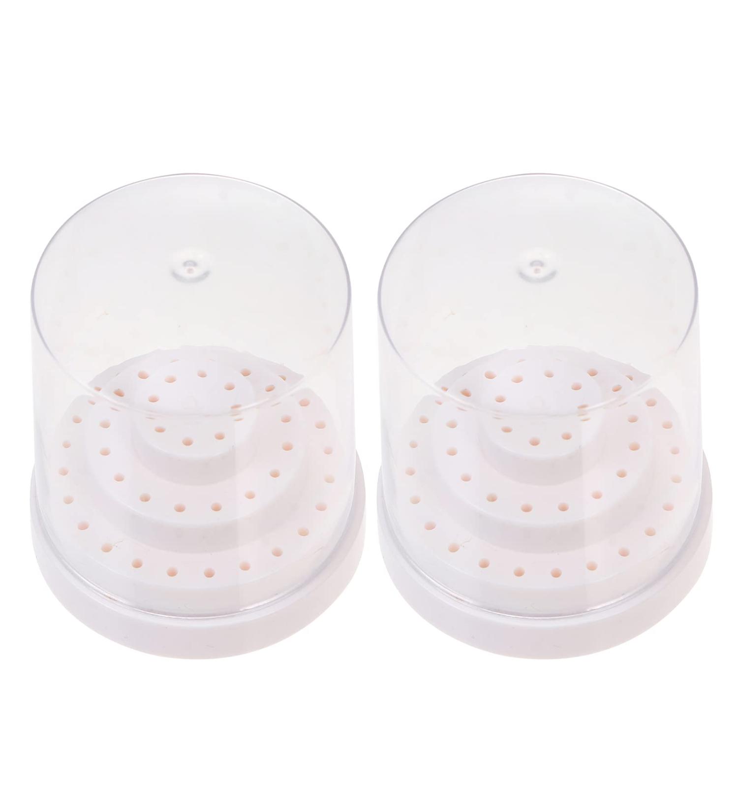 Beaupretty Nail Drill Bit Holder Box - 2 Pieces 48 Slot Storage for Nail Drilling - Perfect for Gel & Acrylic Nails - Buy Online on SooperMarket.com