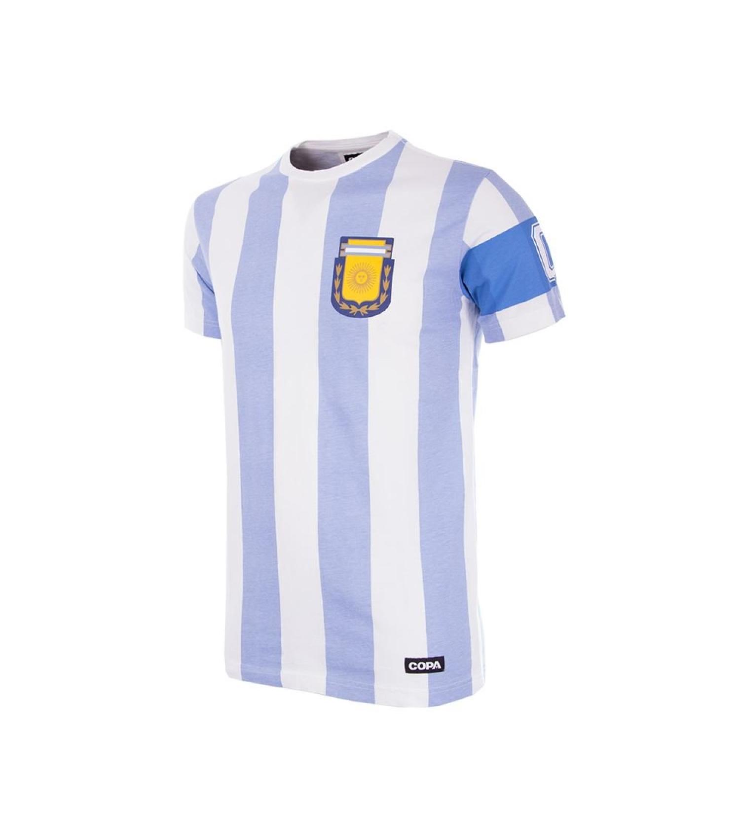 Copa Unisex Kids Argentina Capitano T-Shirt - Round Neck Size 164 White - International Shipping Available - Buy Online on SooperMarket.com