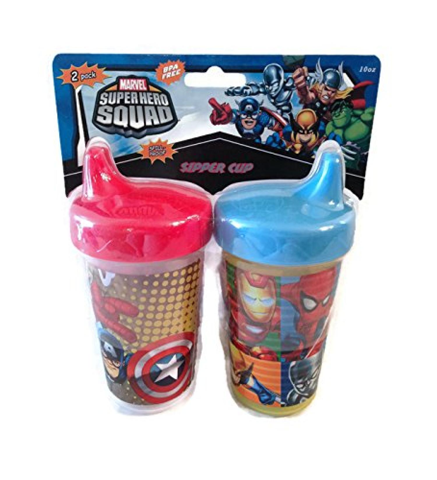 Marvel Super Hero Squad 10oz Sipper Sippy Cup - Package of 2