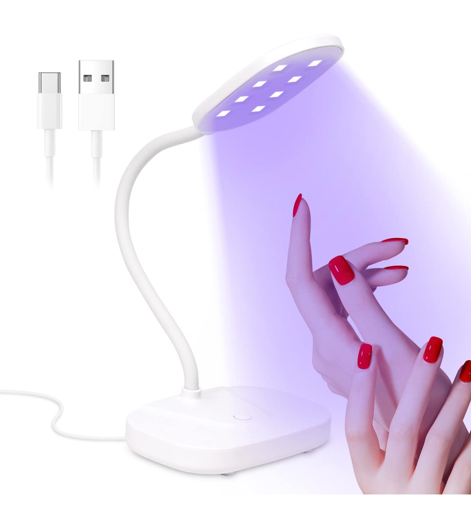 AORAEM 12W LED Nail Lamp | Portable Gooseneck Gel Polish Dryer | Professional White Nail Light - Buy Online on SooperMarket.com