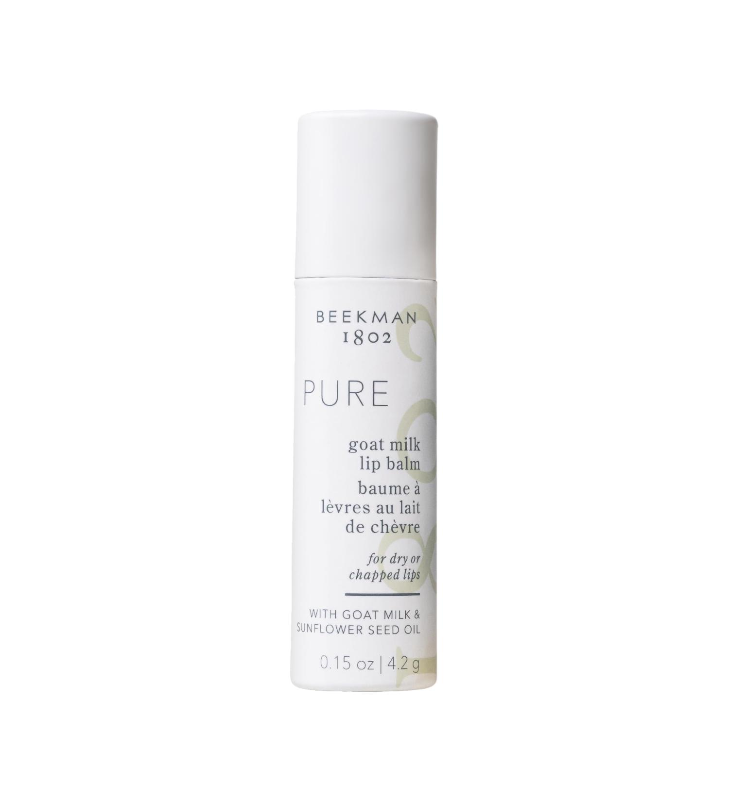 Beekman 1802 Lip Balm - Goat Milk Vitamin E & Beeswax for Dry Lips - 0.15 oz - Cruelty Free Unscented Ideal for Sensitive Skin - Buy Online on SooperMarket.com