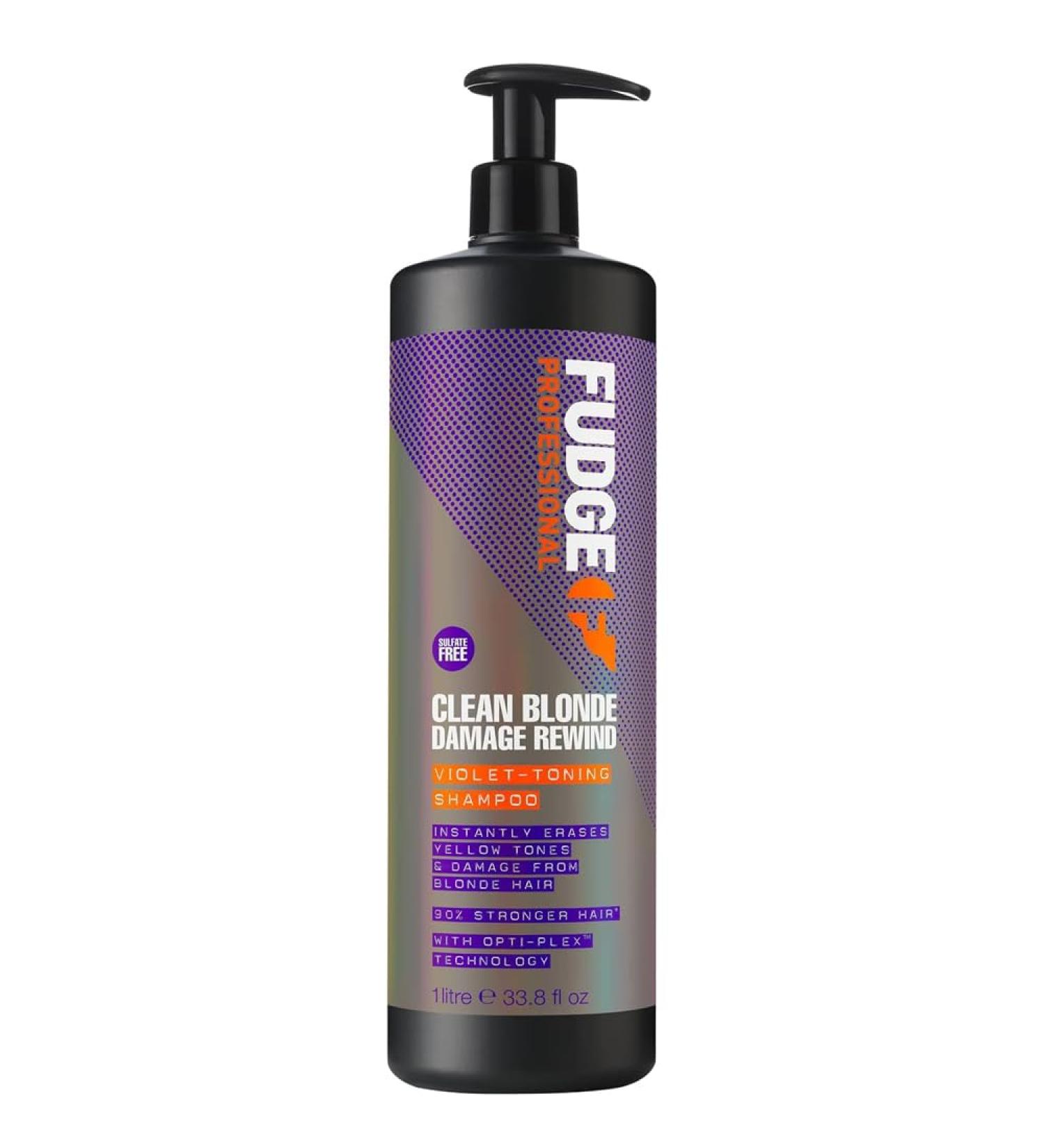 Shop Fudge Clean Blonde Damage Rewind Violet-Toning Shampoo 1000ml | Best International Shipping & Hair Care Solutions - Buy Online on SooperMarket.com