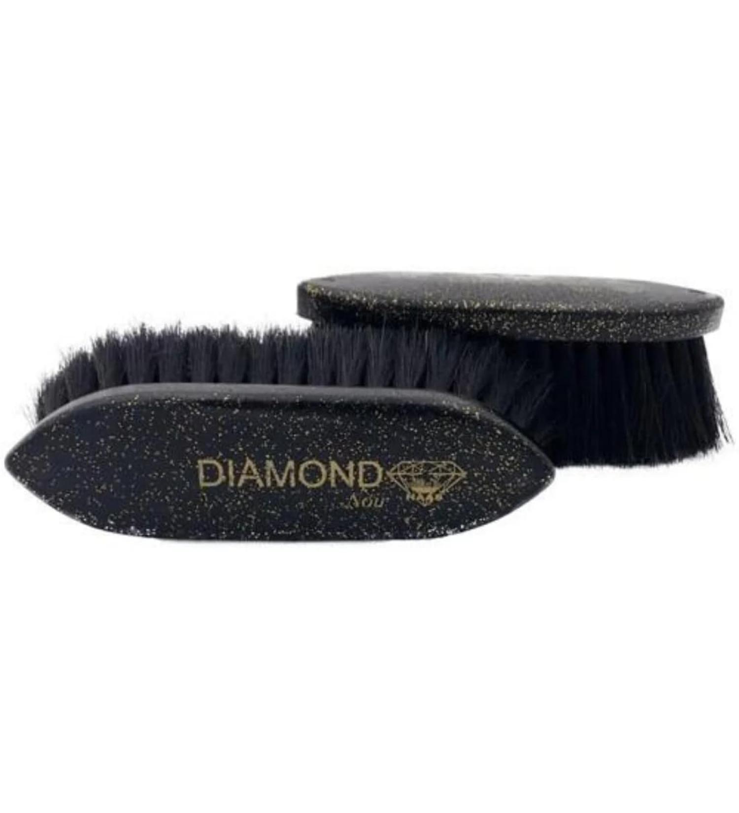 Haas Diamond Noir with 5 cm long horsehair bristles and gold glitter