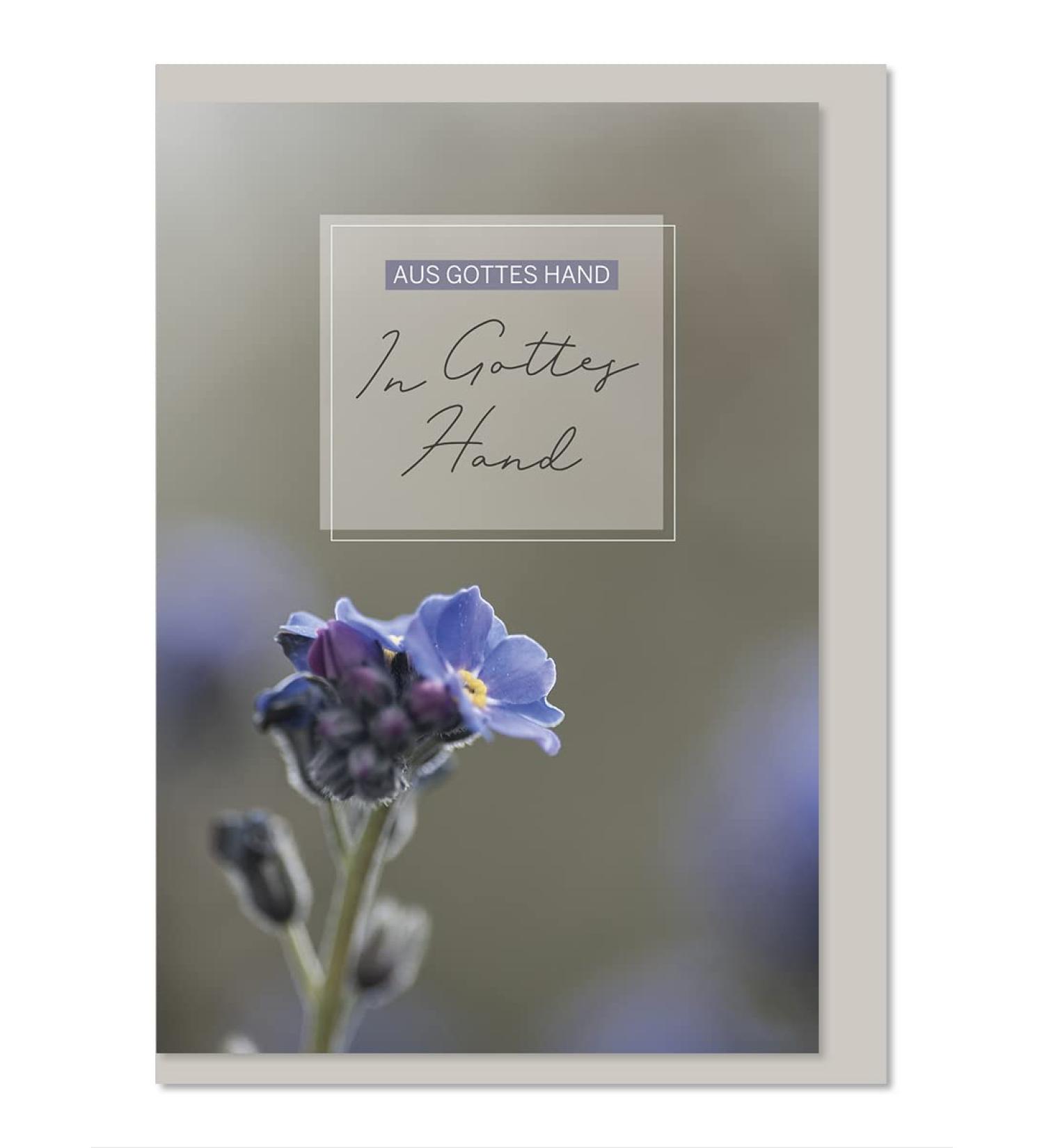 Grief hope/ in God's hand/ flower