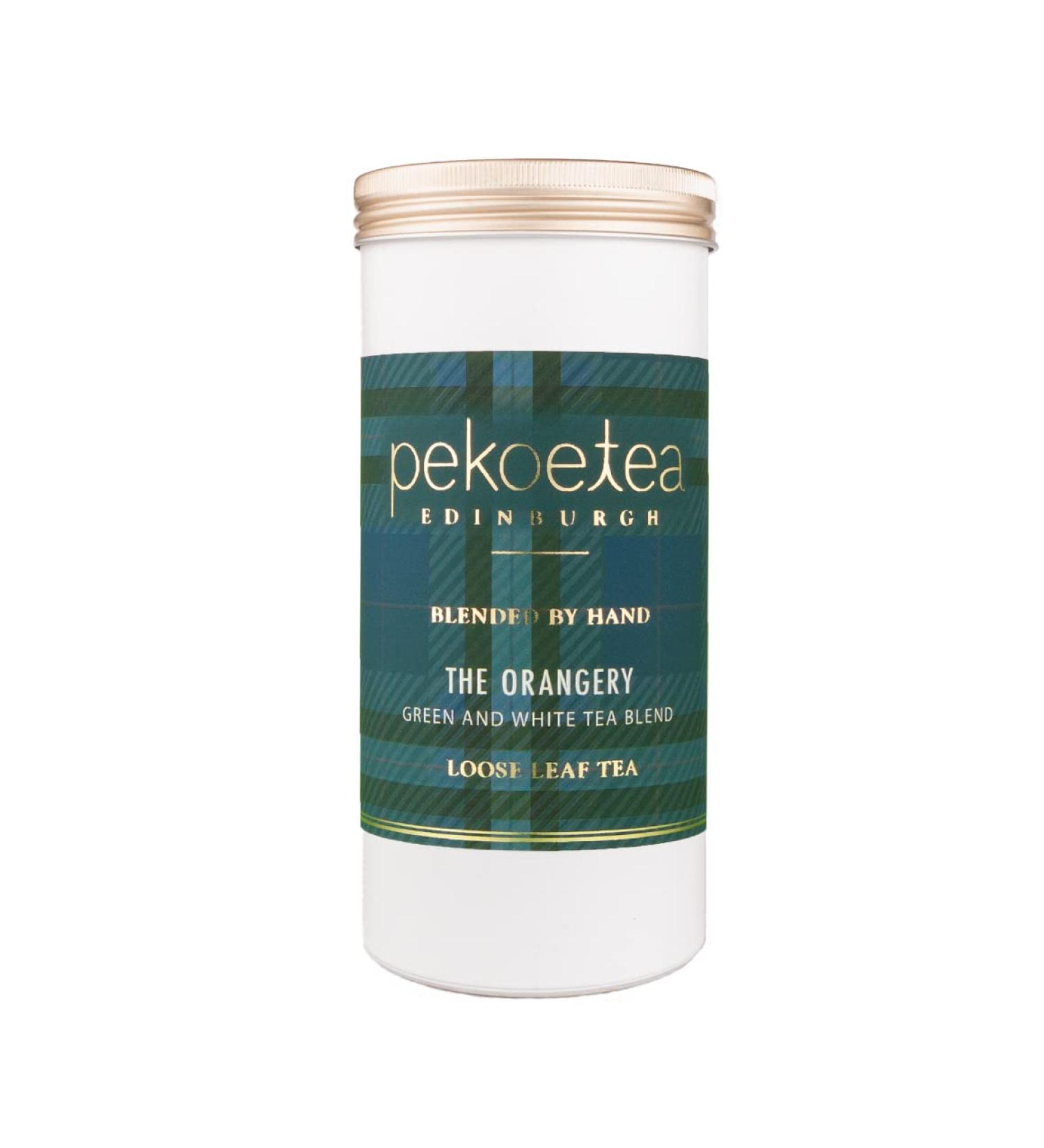 PekoeTea Edinburgh The Orangery Tea - Chinese White & Green Tea with Orange Luxury Blend - 40g Caddy - Buy Online on SooperMarket.com
