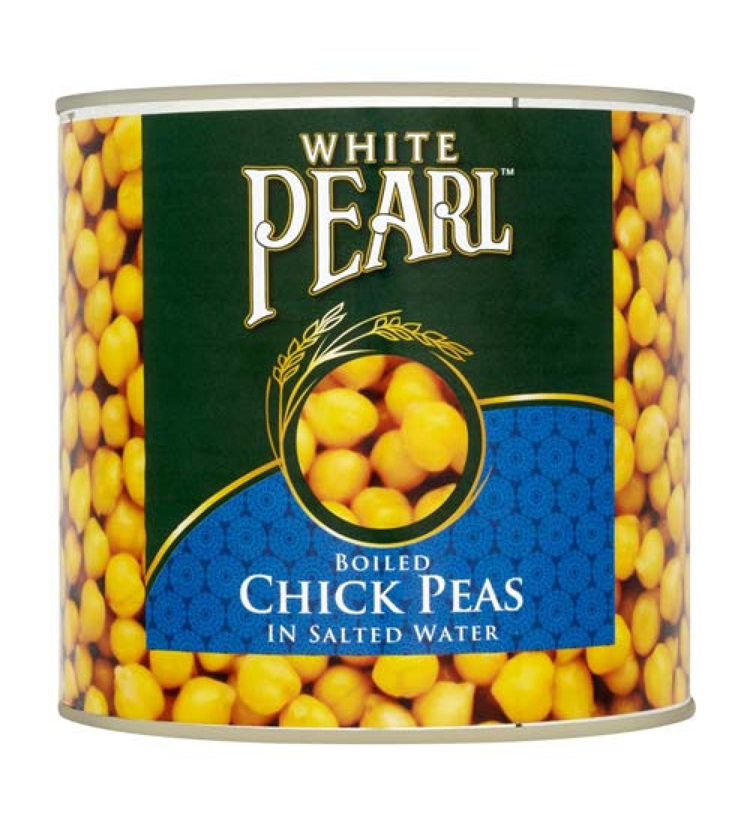 White Pearl Boiled Chick Peas in Salted Water - 2.55kg