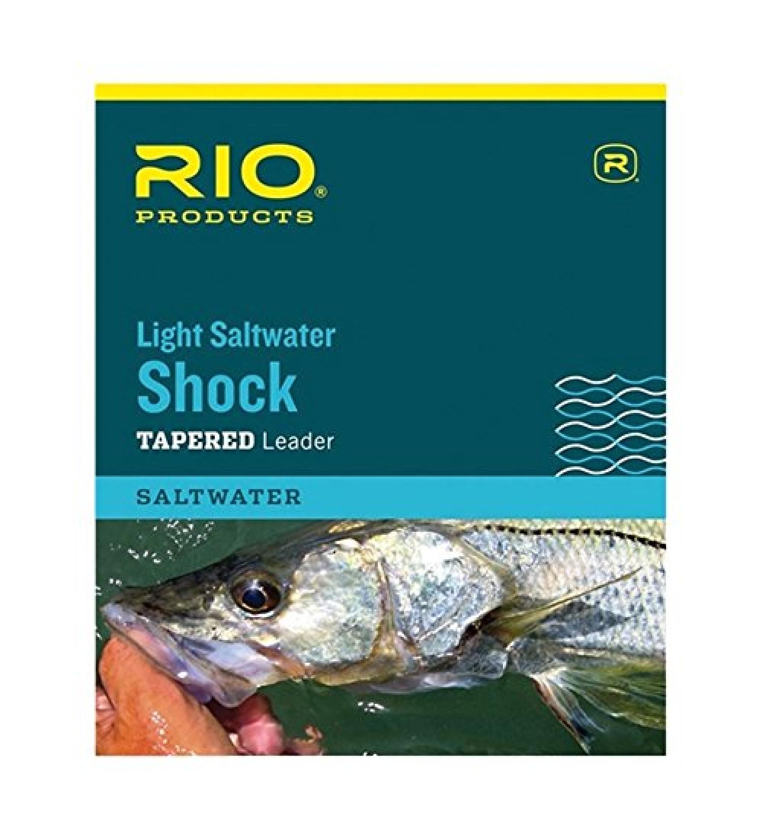 Rio Fishing Products Light Fluorocarbon Saltwater Shock Leader, 10ft, 2 Pack 10ft - 25lb - 2 Pack