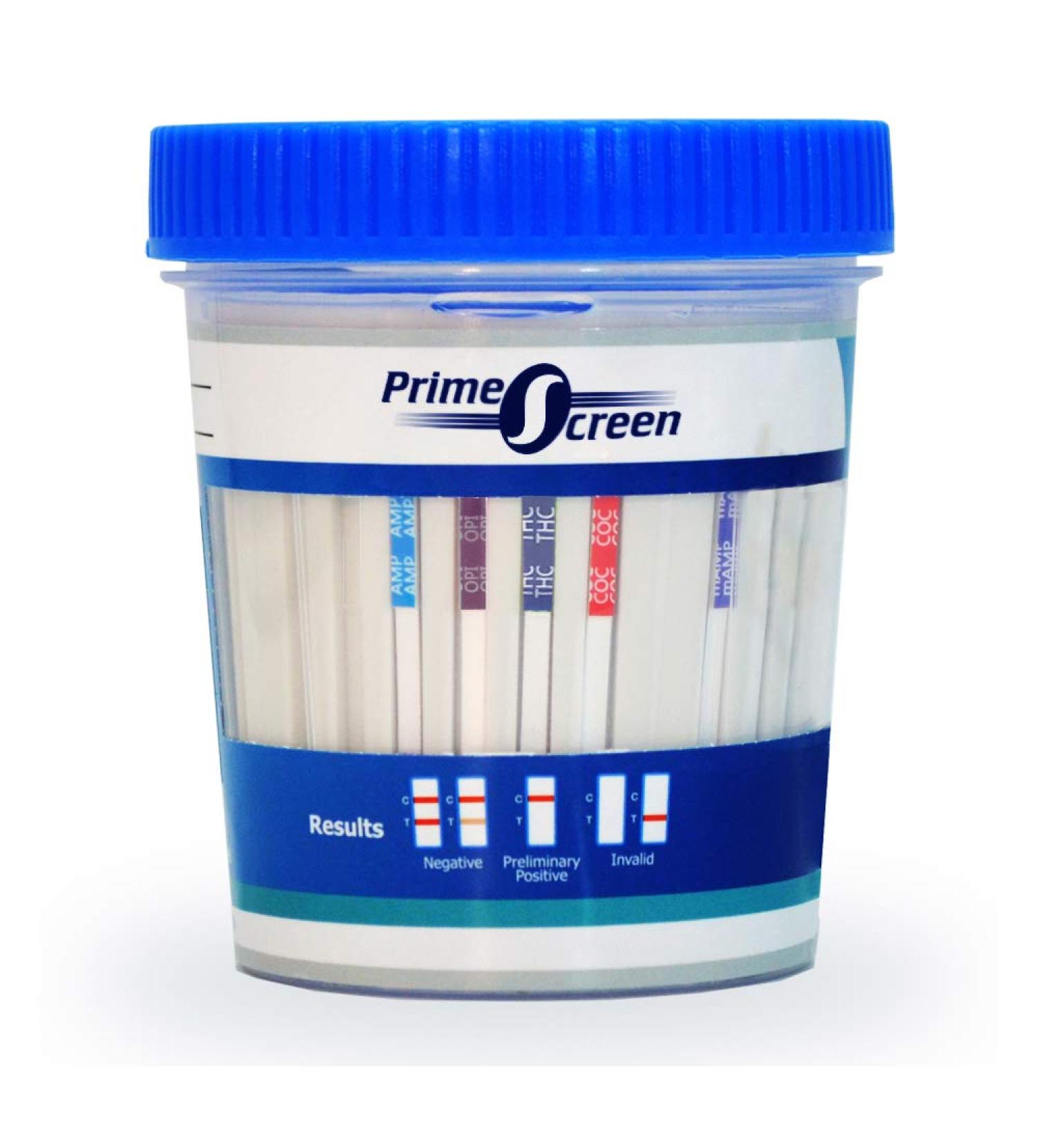 Prime Screen 5-Panel Drug Test Compact Cup - 10 Pack | T-Cup for AMP, COC, mAMP, MET, OPI, THC | CDOA-254 - Buy Online on SooperMarket.com