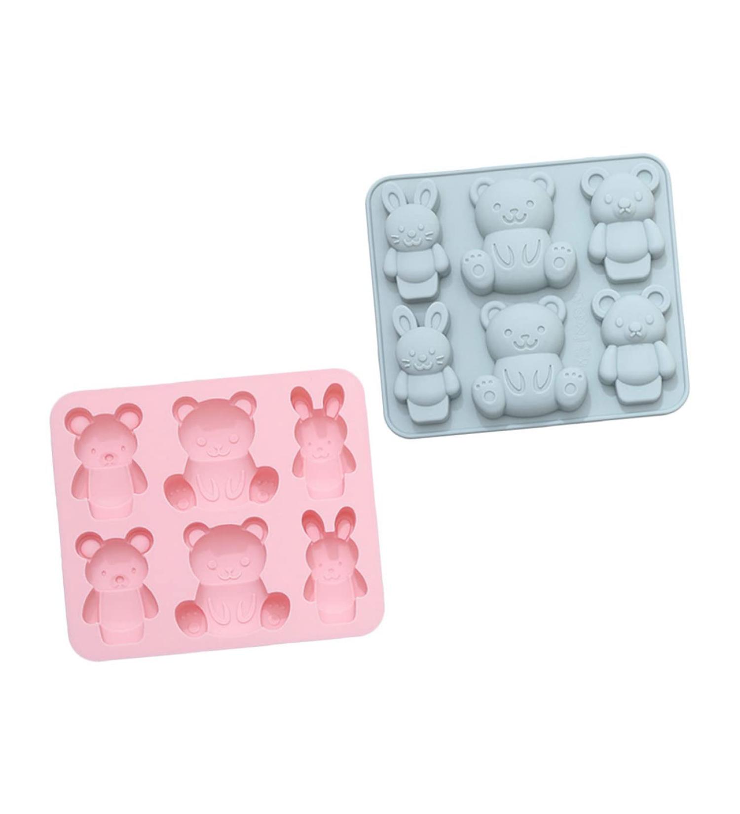 IMIKEYA Cookie Mold 2pcs Cake Mold Chocolate Mold 3D Silica Gel Lollipop Ice Block Mold 15.9X14.1CM - Buy Online on SooperMarket.com