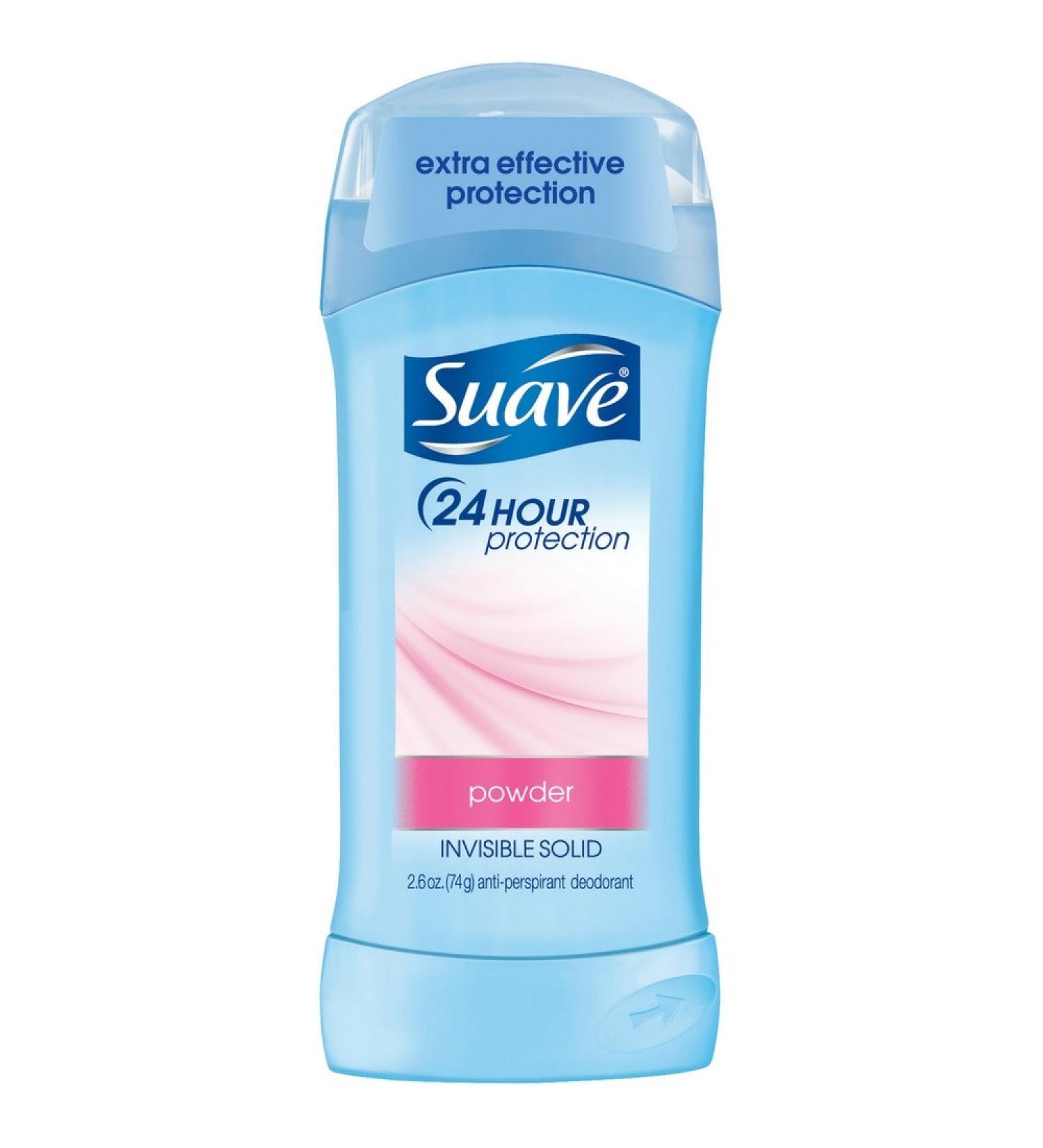 Suave 24 Hour Protection Powder Invisible Solid Anti-Perspirant Deodorant 2.6 oz (Pack of 6)
