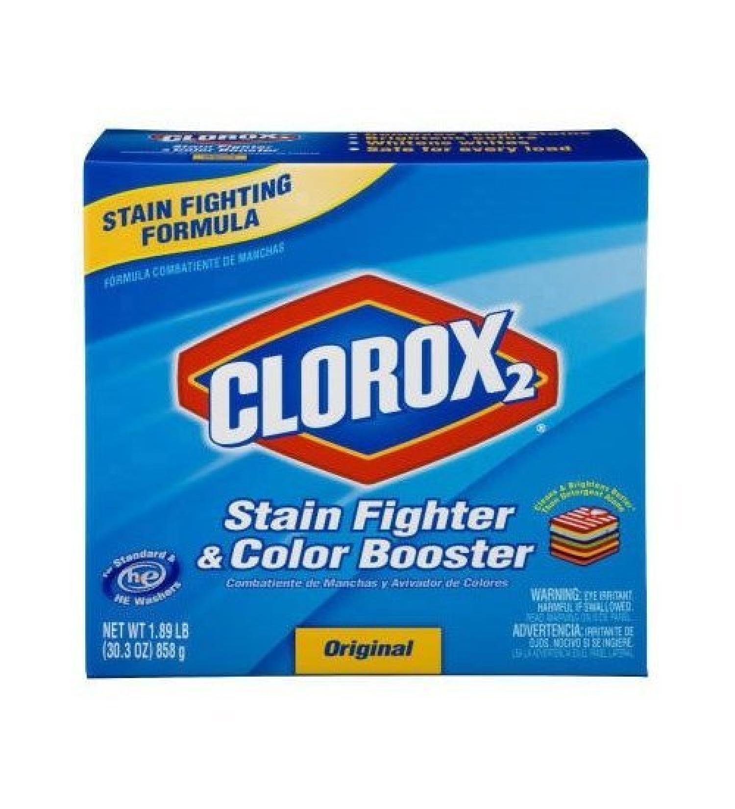 Clorox 2 Stain Fighter and Color Booster Detergent 1.89 LB box