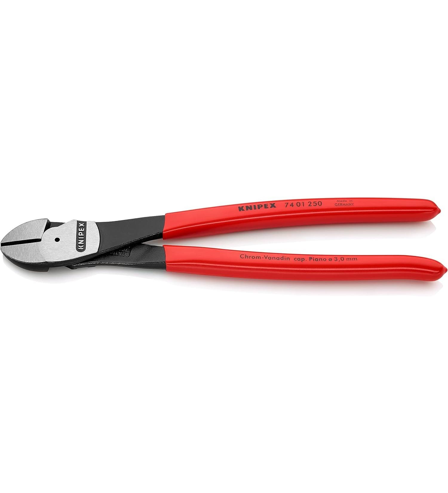 Knipex High Leverage Diagonal Cutter black atramentized plastic coated 250 mm (self-service card/blister) 74 01 250 SB Grips Plastic Coated Red 250 mm atramentized on self-service card - Buy Online on SooperMarket.com