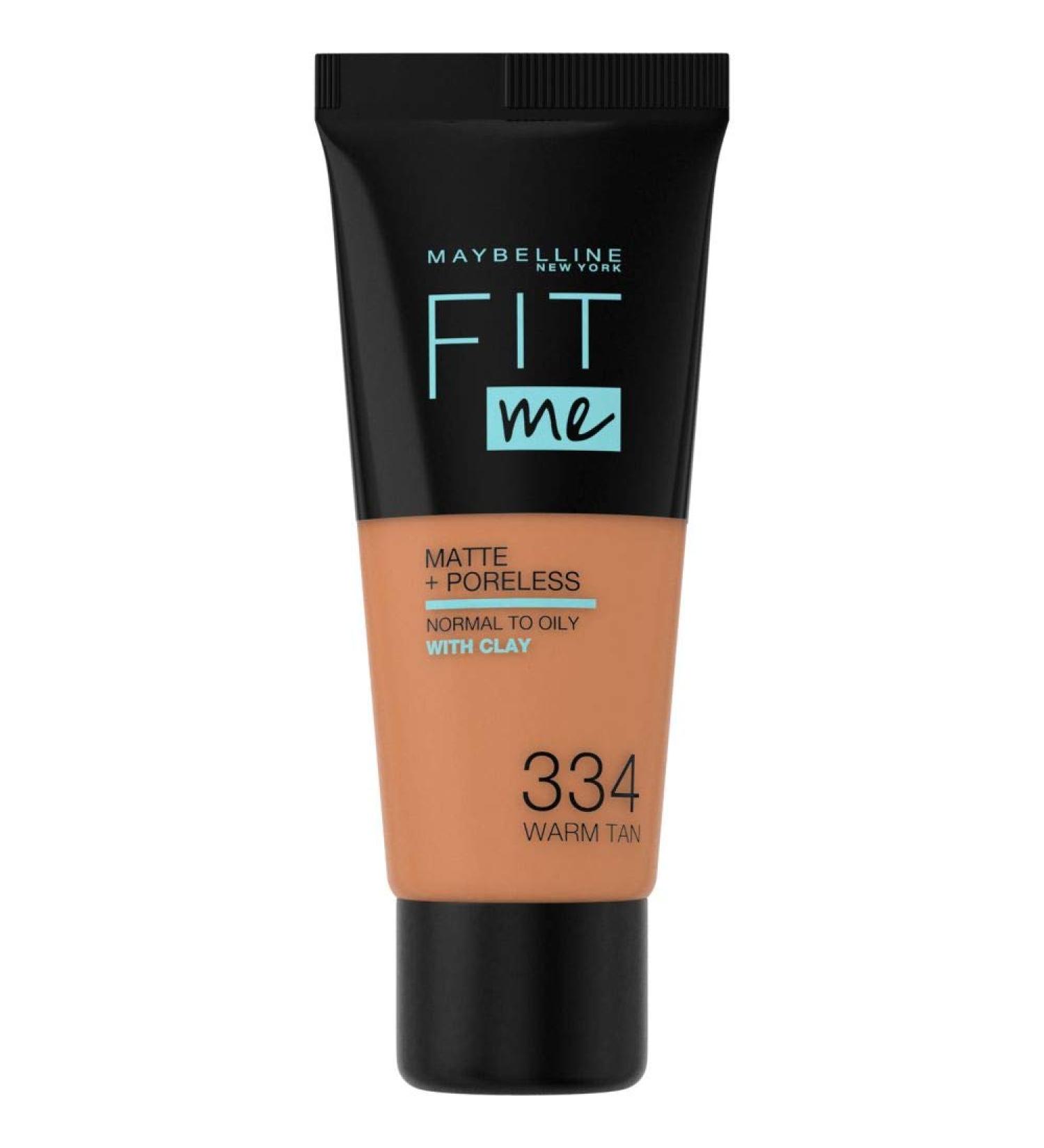 MAYBELLINE Fit Me Matte & Poreless Makeup No. 334 Warm Tan - 30 ml | Buy Internationally Online - Buy Online on SooperMarket.com