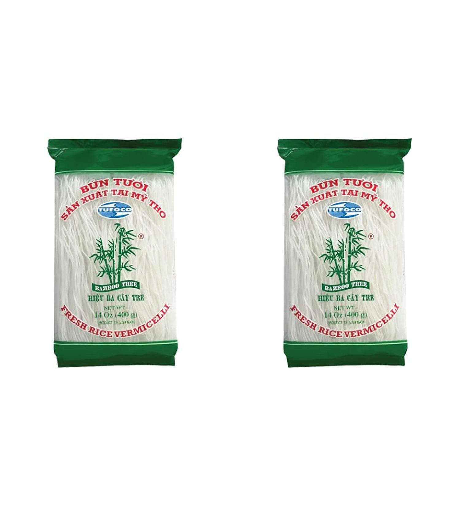 Buy Bamboo Tree Fresh Rice Vermicelli (2 x 400g) - Authentic Asian Noodles for Fast Shipping Internationally - Buy Online on SooperMarket.com
