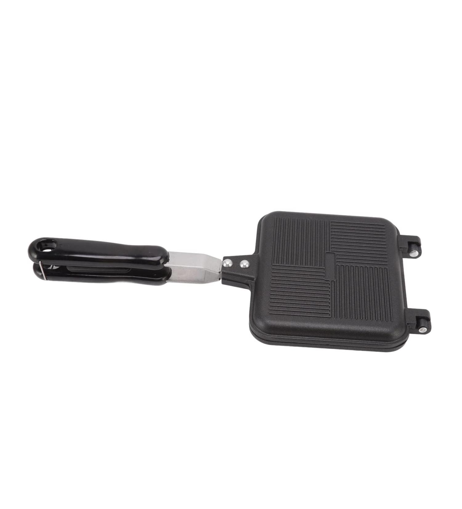Double Handle Frying Pan Waffle Maker 37 16 4 Non Stick Frying Pan Double Sided Aluminium Alloy with Anti Scalding Handles Pancake Cooking Pot for Kitchen Breakfast - Buy Online on SooperMarket.com