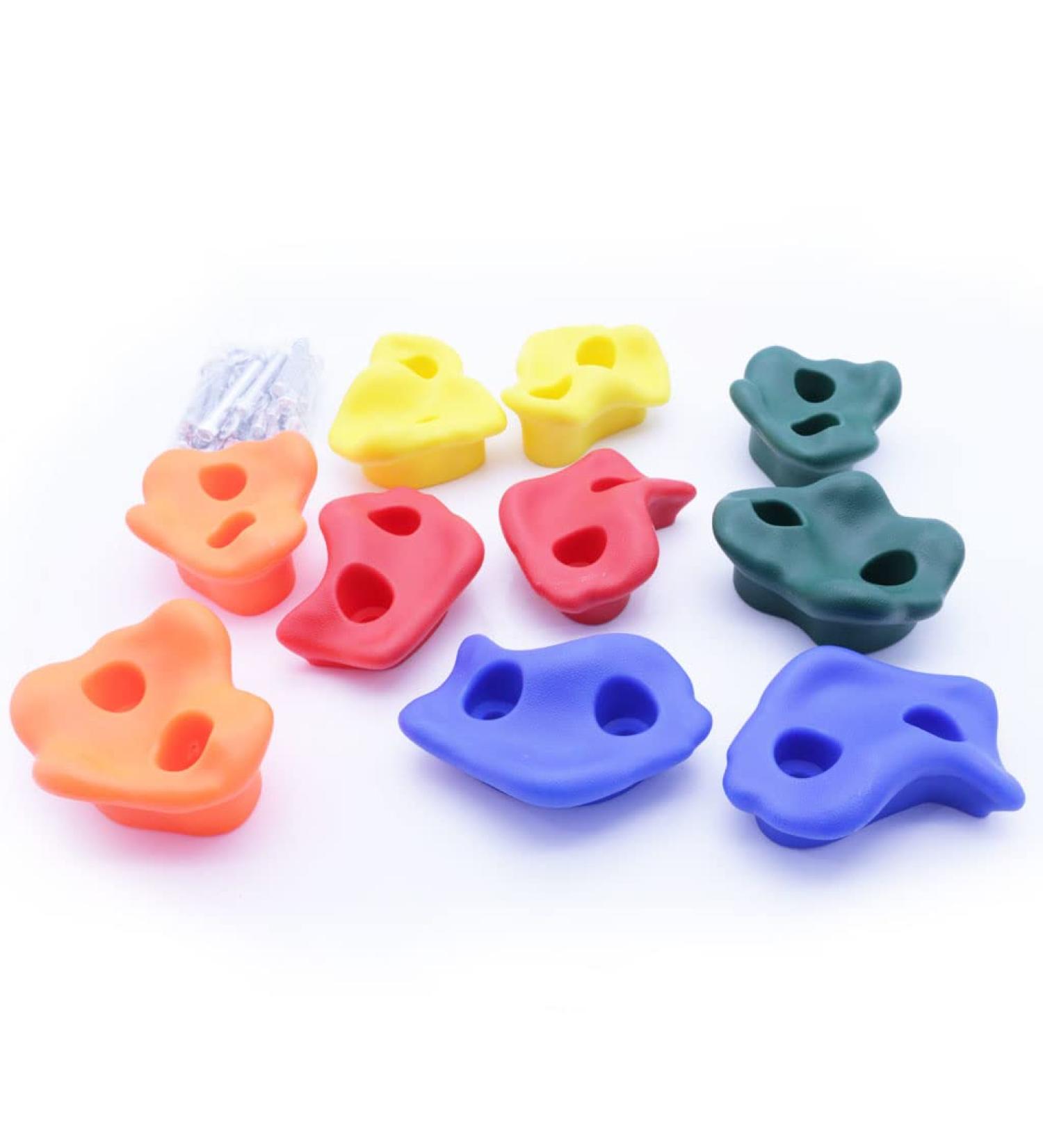 TRIZAND Climbing Holds - 10 Heavy-Duty Climbing Stones (Up to 150 kg) with Fastening Material - Perfect for Home Wall or Gym - Buy Online on SooperMarket.com