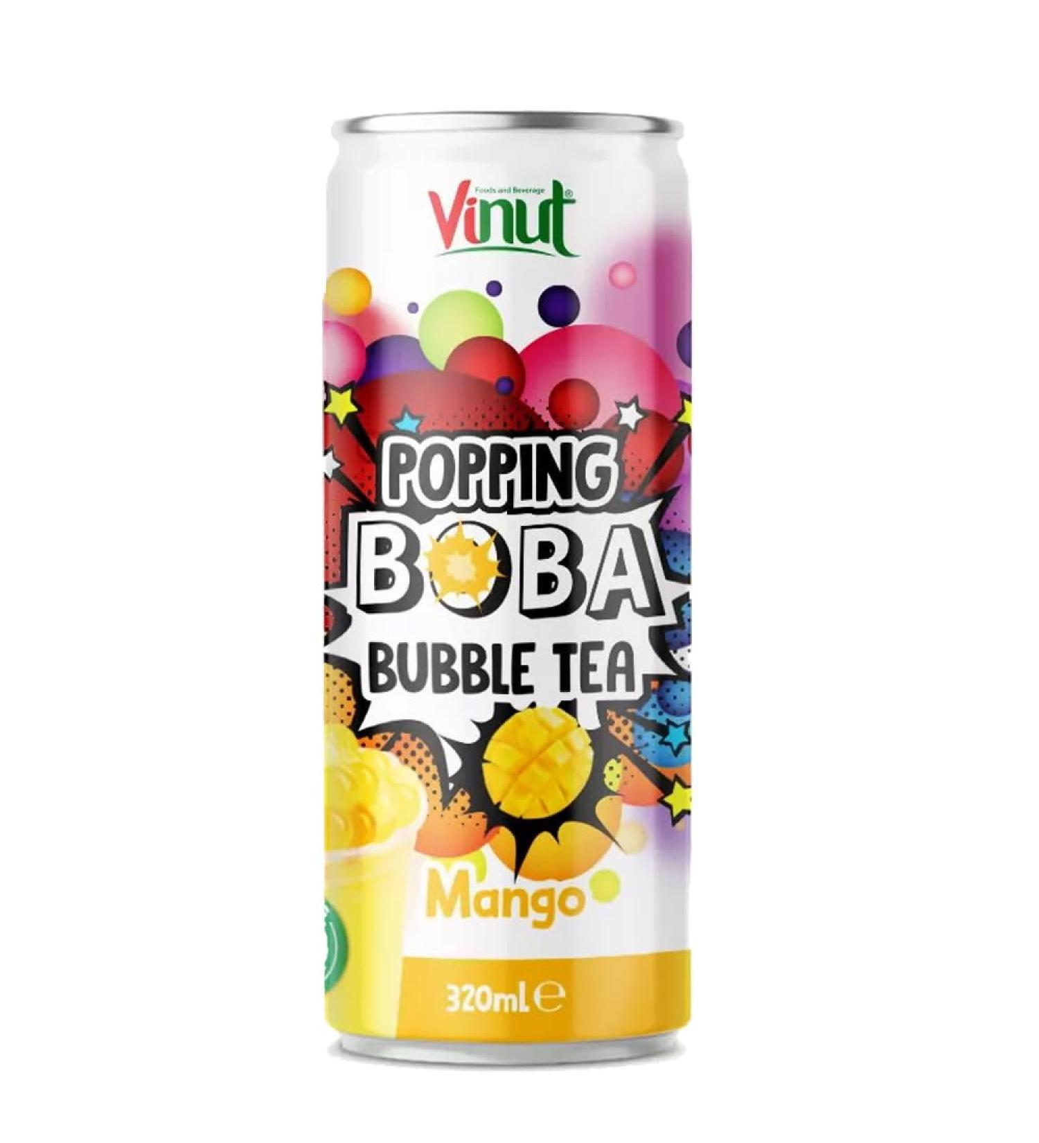 Vinut Popping Bubble Tea 320ml (12 Mango Flavor) Mango Flavor 12