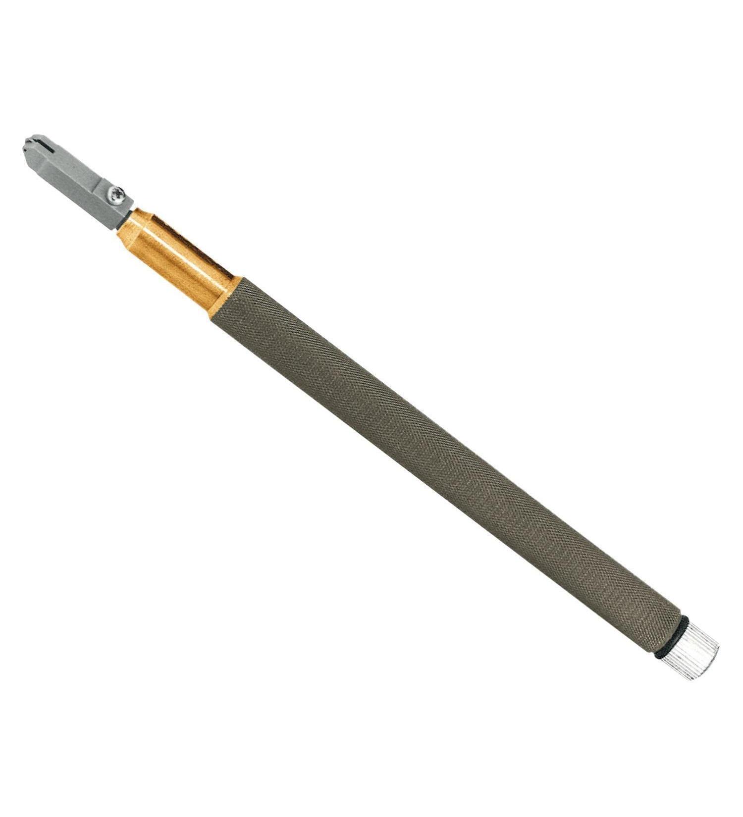 Toyo TC10B Brass Oil-Fed Pencil Glass Cutter - Precision Tool for Stained Glass and Art Projects - Buy Online on SooperMarket.com