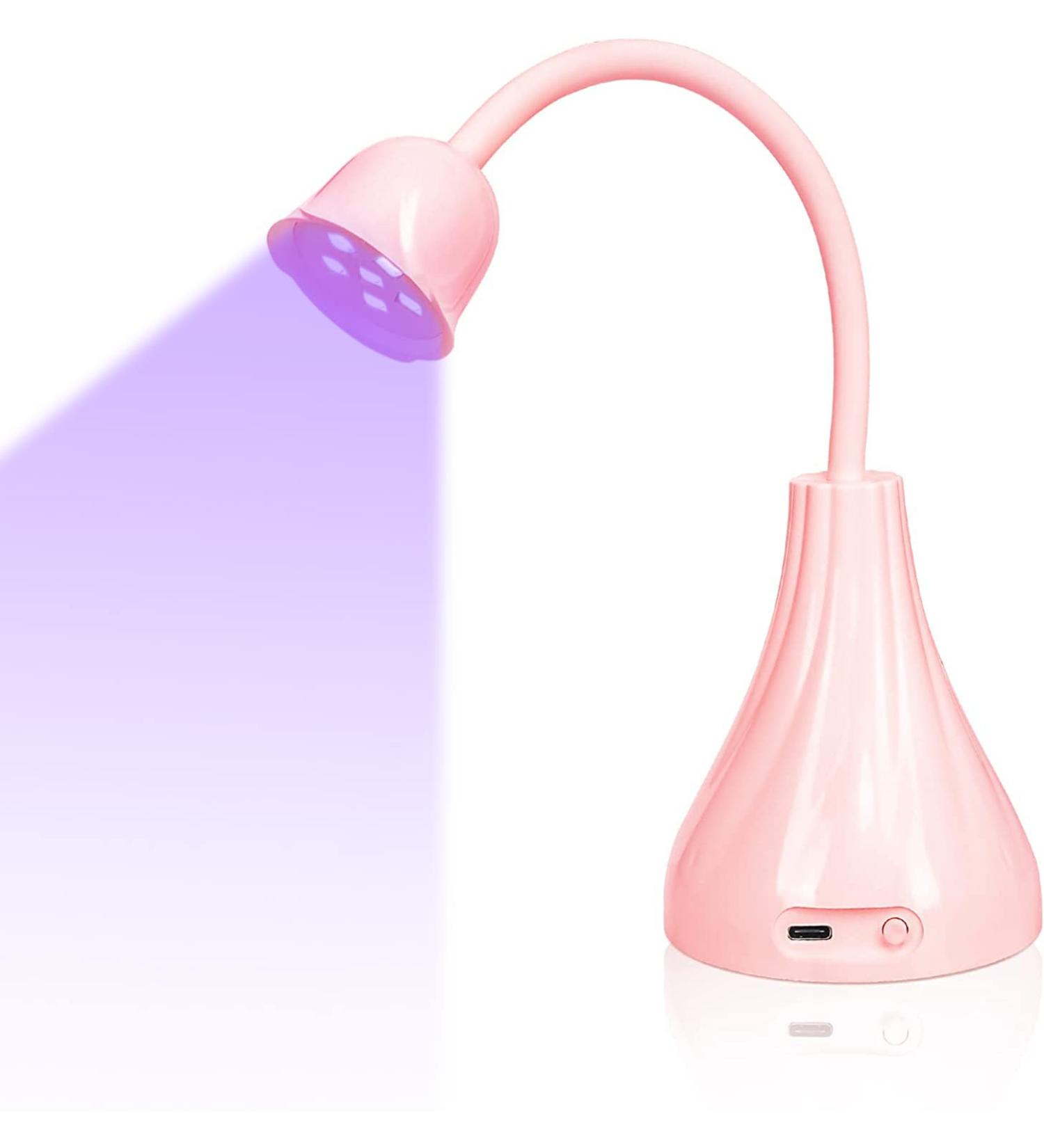 Krofaue UV LED Nail Lamp - Rotatable Quick Dry Nail Light for Gel Nails - Hands Free Mini Nail Dryer in Pink Tulips - Buy Online on SooperMarket.com