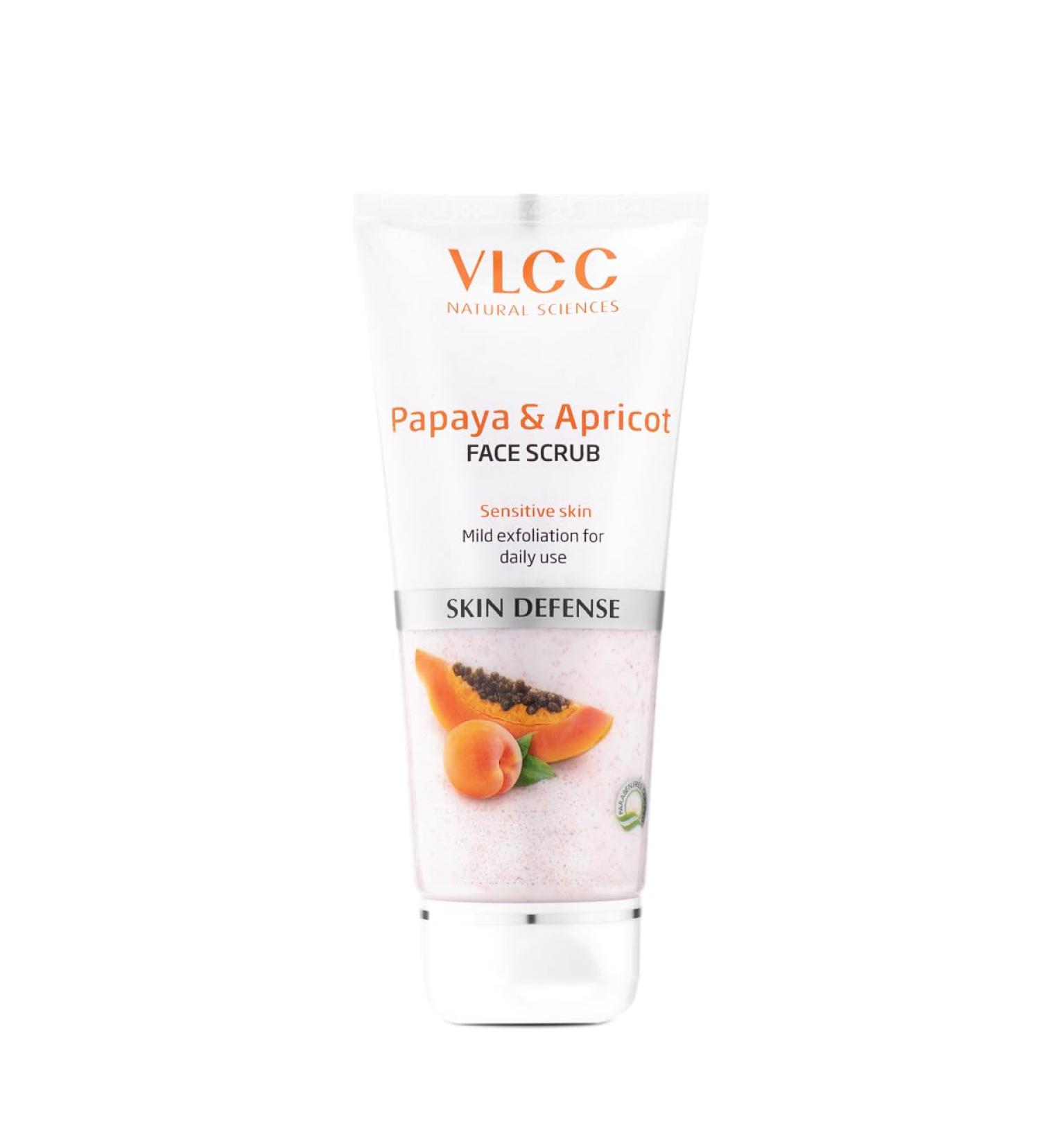 VLCC Papaya & Apricot Face Scrub (80gm) Exfoliating Facial Cleanser for Radiant Skin | International Shipping Available - Buy Online on SooperMarket.com