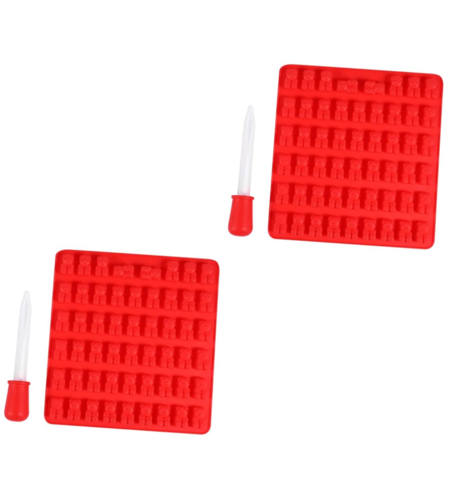 MAGICLULU 2pcs 53 Silicone Gummy Mold Animal Cake Molds Fondant Mold Silicone Candy Molds Gummy Moulds Tool Trays Silicone Molds for Candy Resin Molds Cookie Mould for Cakes 3D Gummies Fudge 16.5*15.5*1.2cmx2pcs Redx2pcs - Buy Online on SooperMarket.com