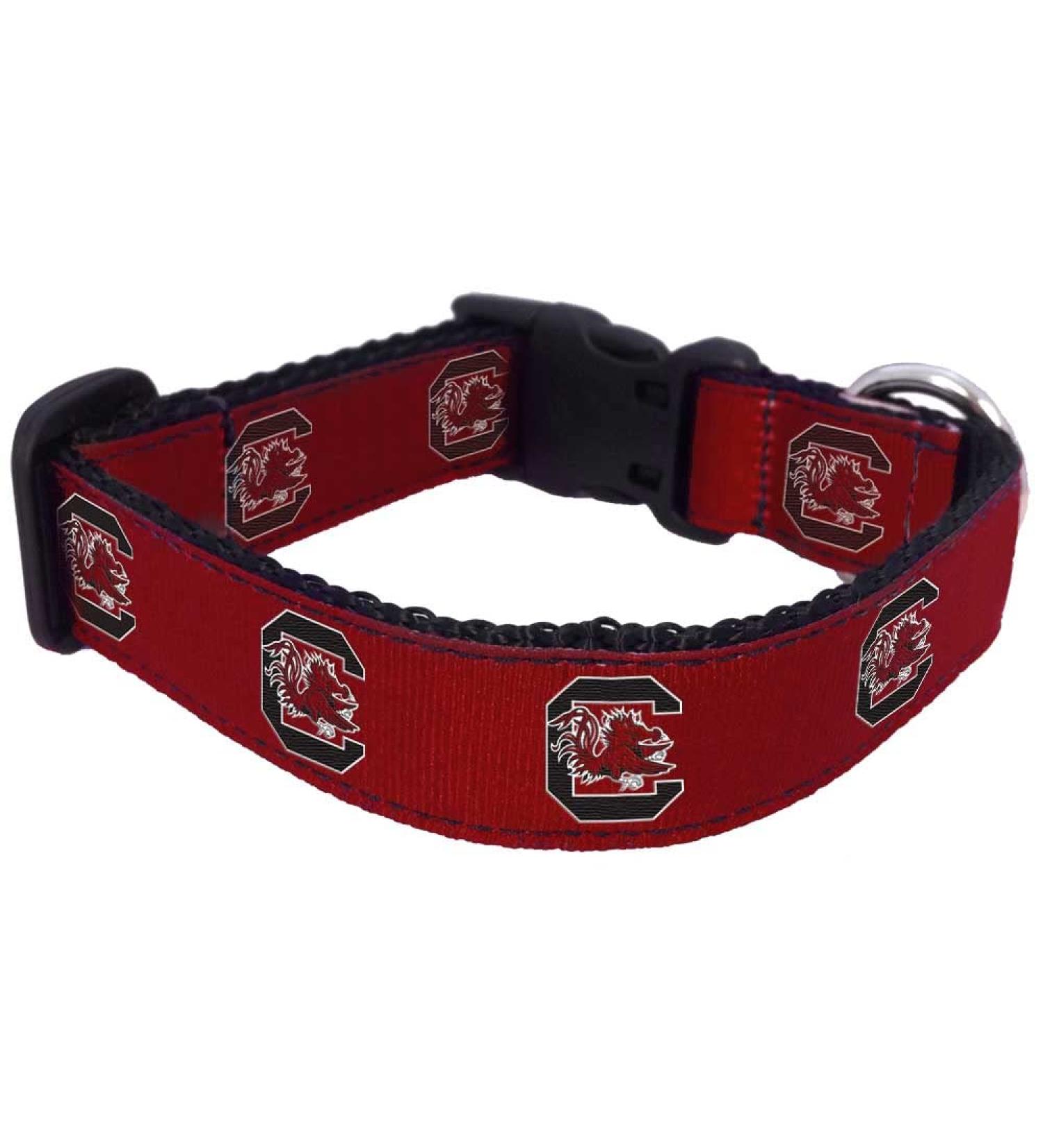 NCAA South Carolina Fighting Gamecocks Dog Collar - Team Color (Medium) - Buy Online on SooperMarket.com