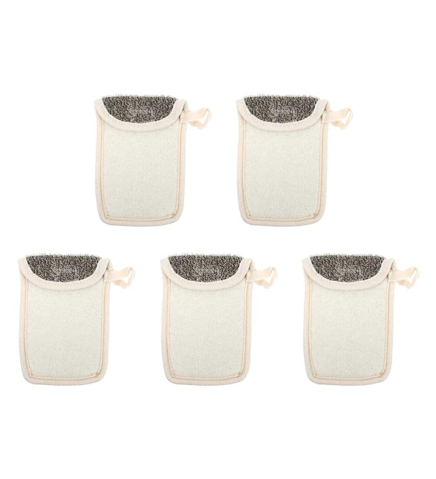 Lurrose Black Linen Soap Bag - Exfoliating Peeling Mesh for Shower & Facial Use | Eco-Friendly Foaming Soap Sac - Buy Online on SooperMarket.com