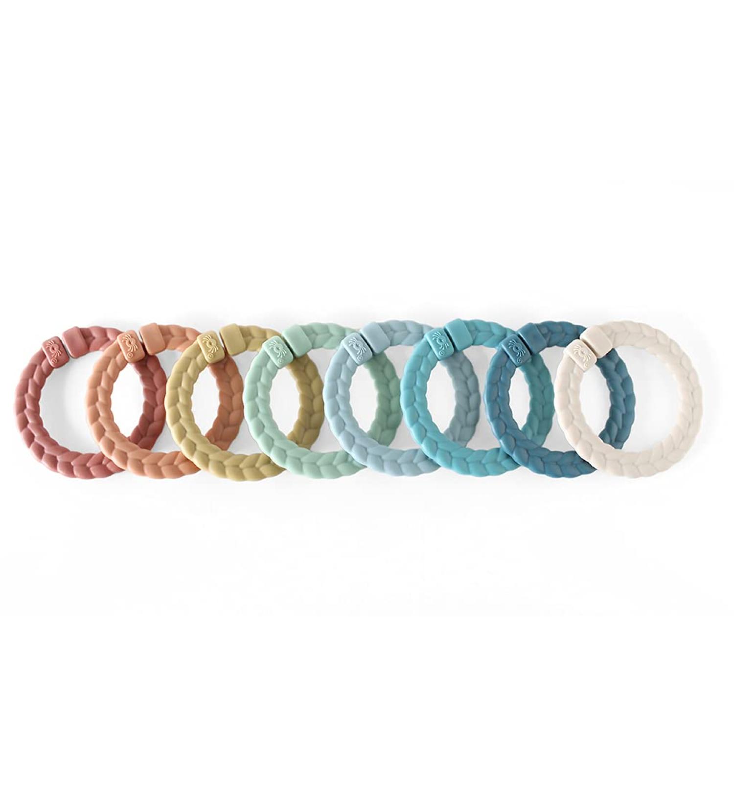 Itzy Ritzy Linking Ring Set Set of 8 Braided  Rainbow-Colored Versatile Linking Rings Attach to Car Seats  Strollers & Activity Gyms Rainbow - Buy Online on SooperMarket.com