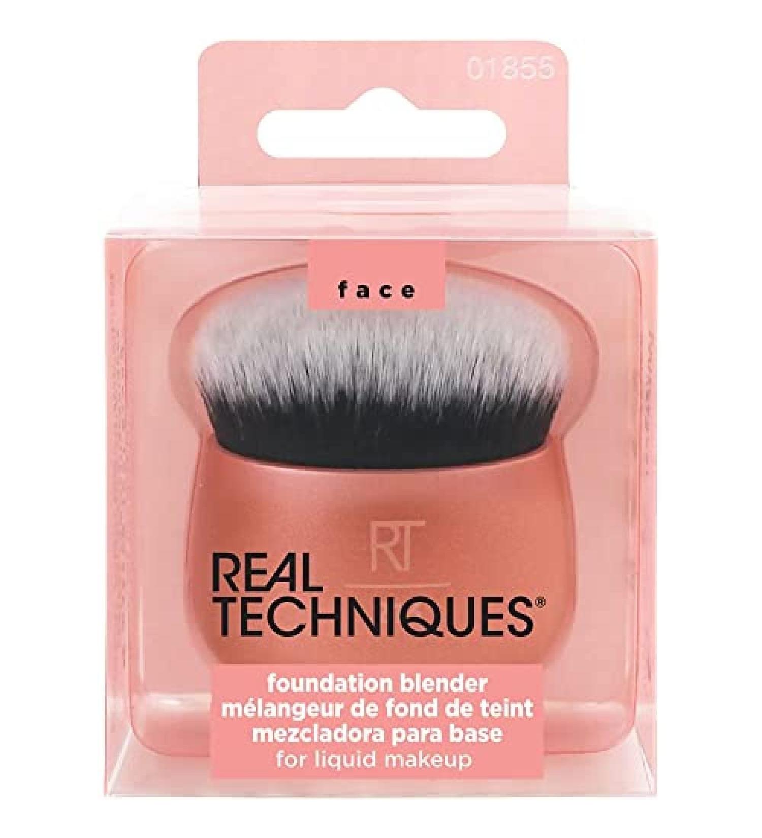 Real Techniques Foundation Makeup Blender - For Face & Body, Liquid & Cream Makeup - Dense Synthetic Bristles - Even Coverage - 1 Count - Buy Online on SooperMarket.com