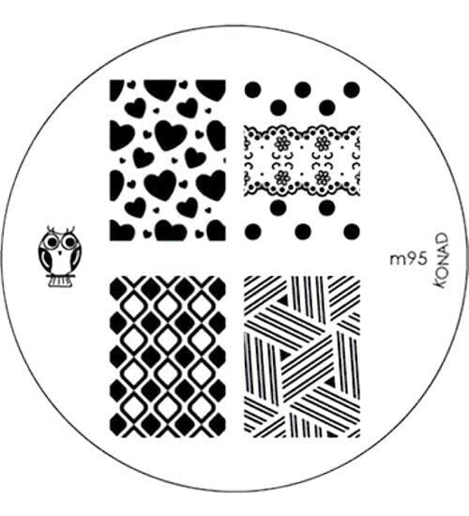 Konad stencil stamping stamping stencil M95
