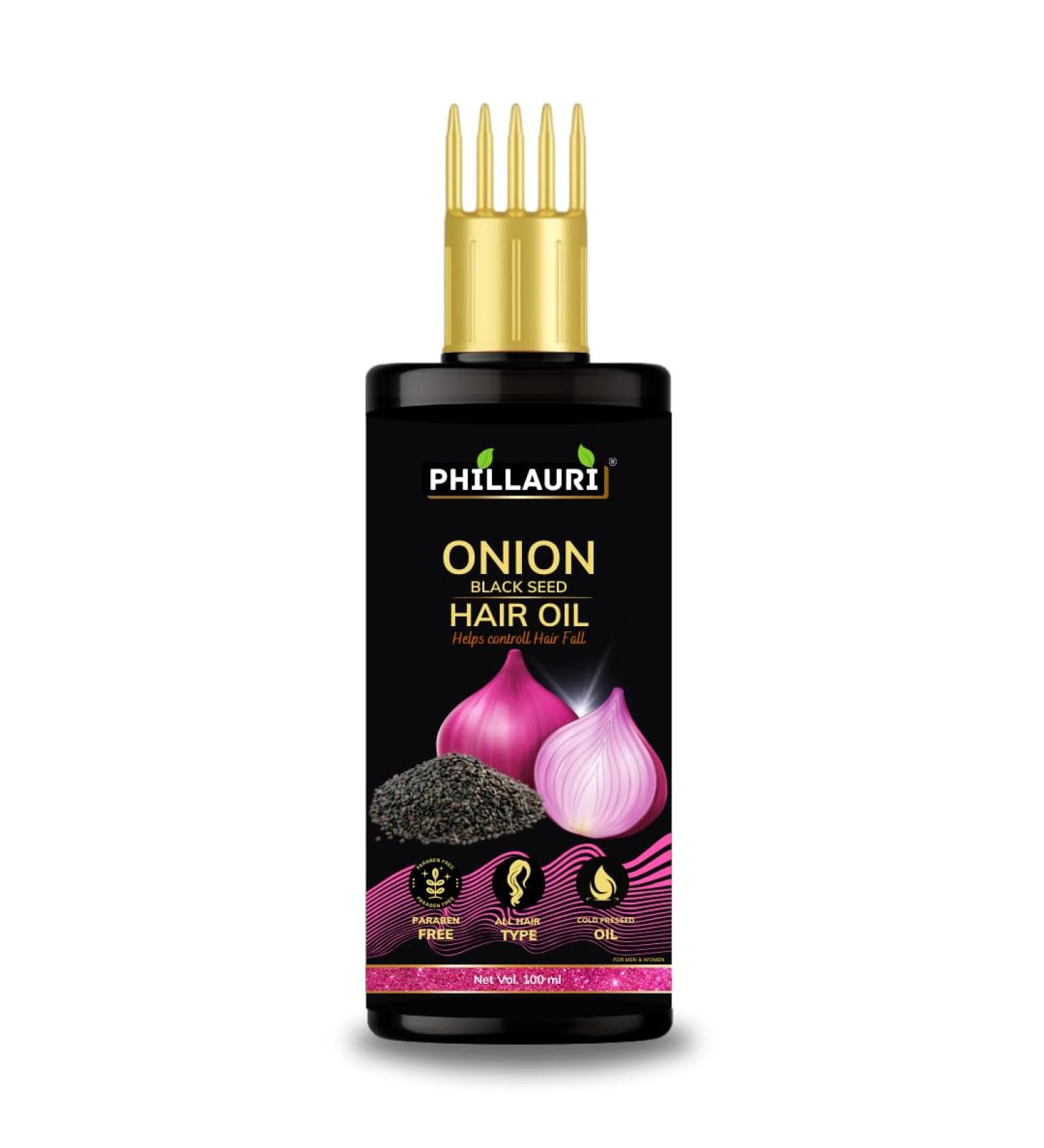 Onion Hair Oil for Hair Growth & Anti-Hair Fall - 100ml | Natural Dandruff Treatment - Buy Online on SooperMarket.com