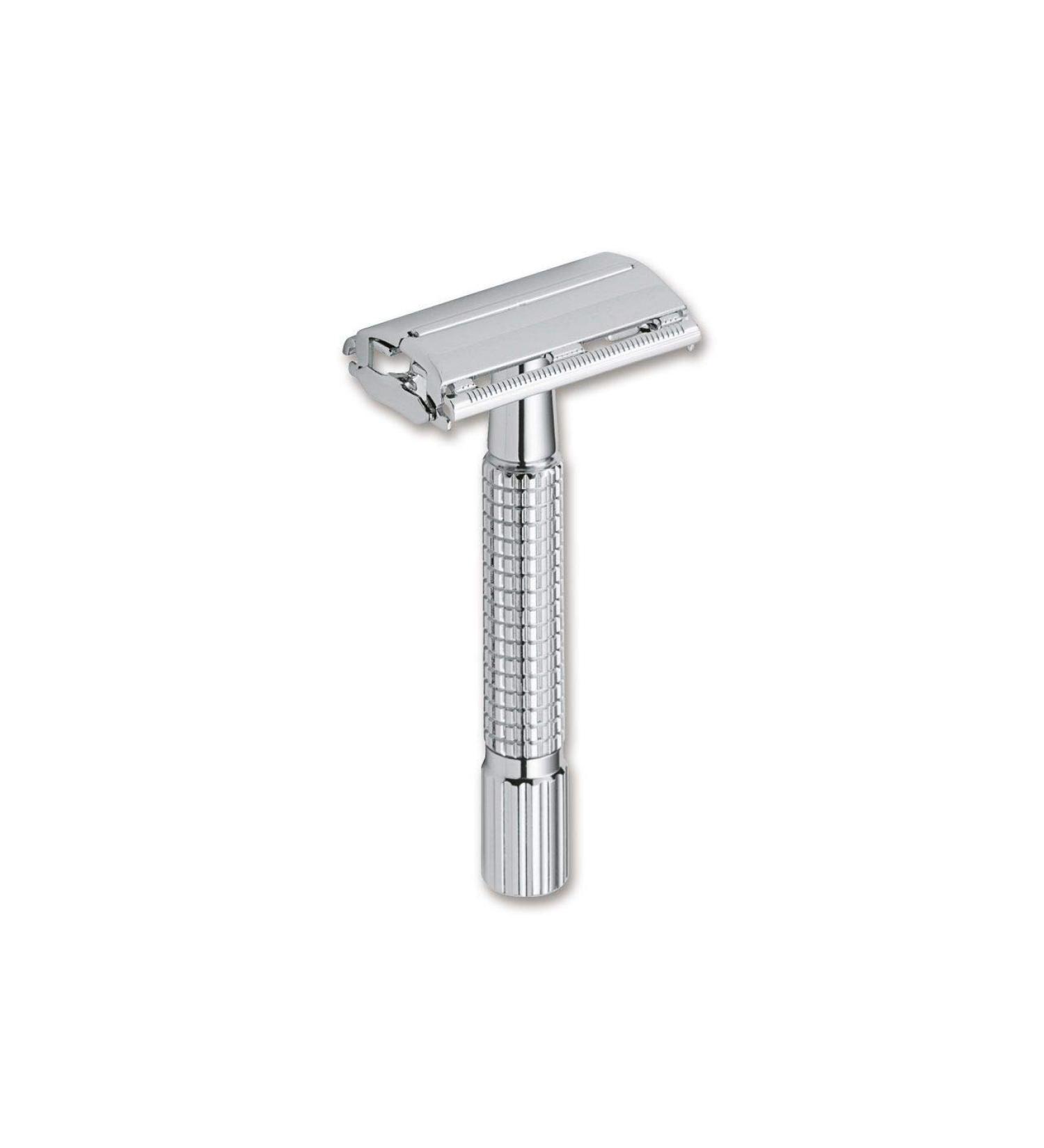 B ker Plus Manufaktur Solingen Safety Razor Butterfly Chrome Silver 1 piece (1 pack) Classic