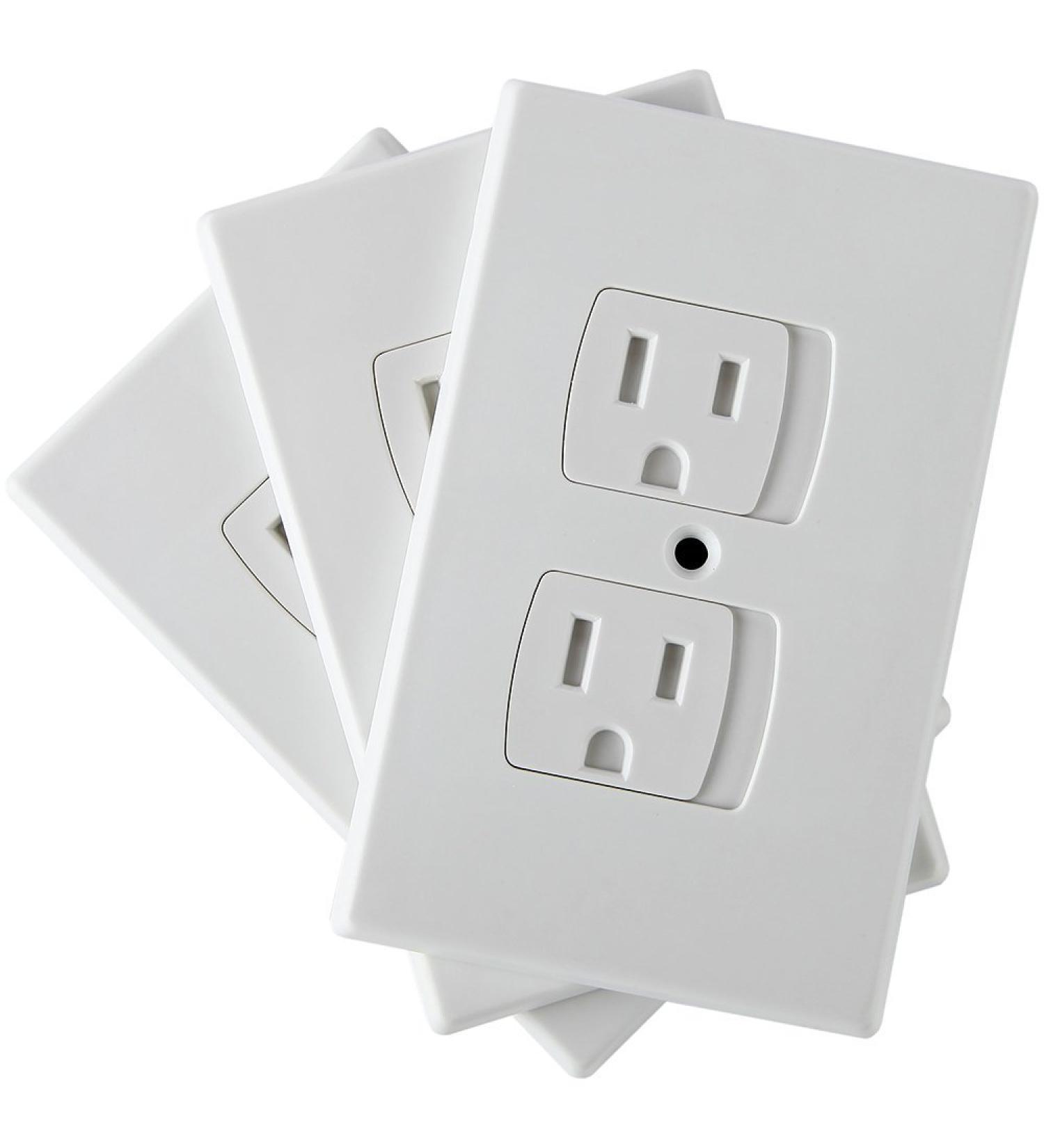 Jambini Self-Closing Baby Proof Outlet Covers Baby Proofing - An Alternative To Plug Covers for Electrical Outlets and Outlet Protectors (3 pack) - Buy Online on SooperMarket.com