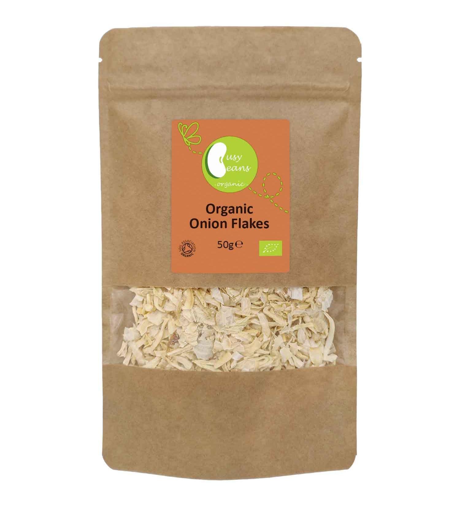 Organic Onion Flakes - Certified Organic - by Busy Beans Organic (50g) - Buy Online on SooperMarket.com
