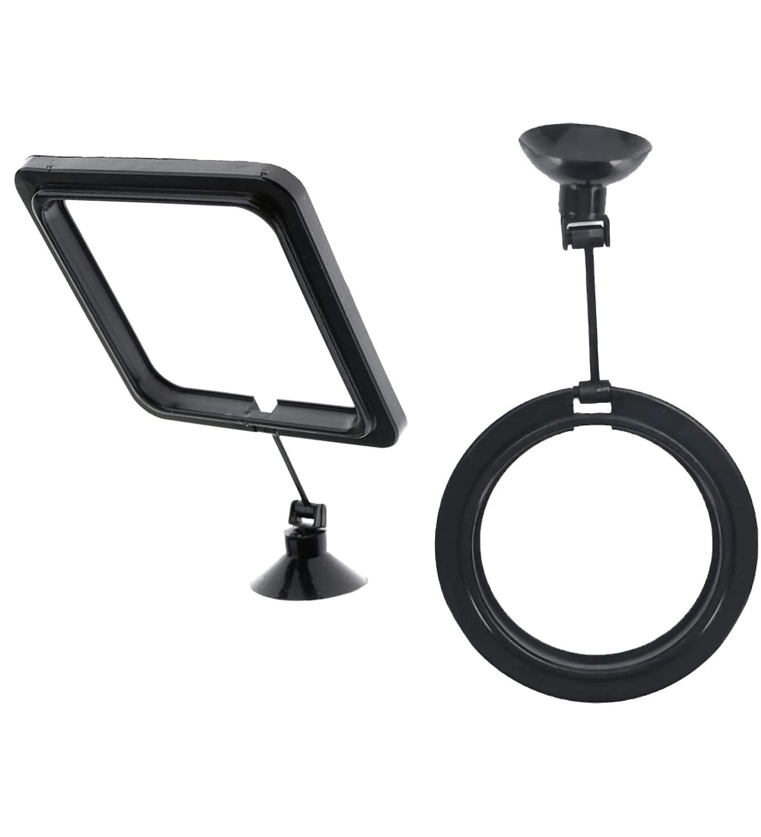 Taicols 2 Pack Feeding Ring Aquarium and Tank Floating Feeder Ring for Goldfish and Other Smaller Fish Aquarium Feeder Feeding A Aquarium Square Round Fish Food Feeders with Suction Cupquarium Fish - Buy Online on SooperMarket.com
