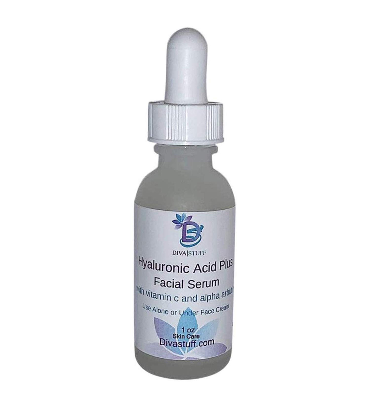 Hyaluronic Acid Plus Facial Serum | Alpha Arbutin & Vitamin C for Fine Lines & Wrinkles - Diva Stuff - Buy Online on SooperMarket.com