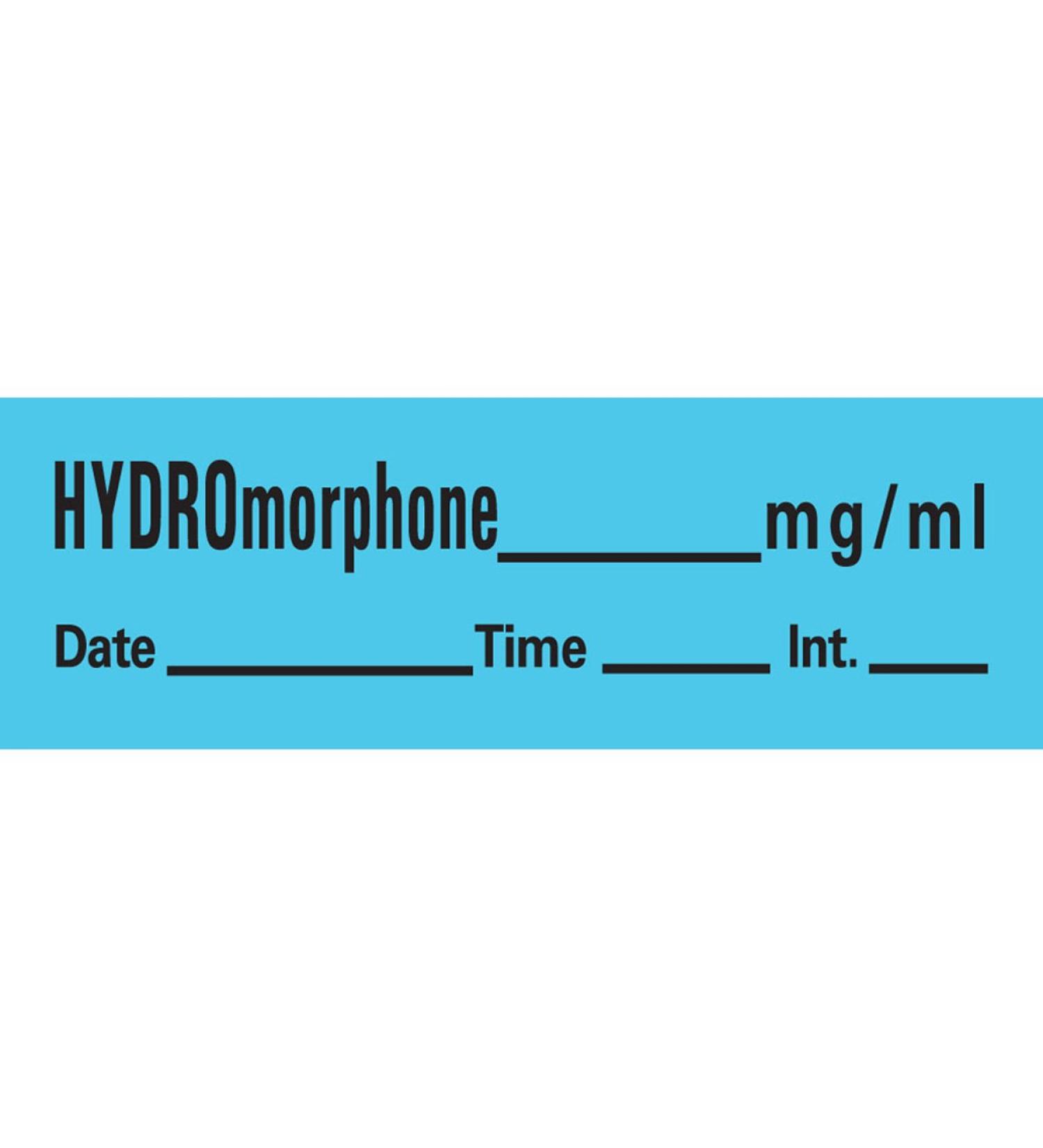 PDC Healthcare AN-16 Anesthesia Tape with Date Time and Initial Removable Hydromorphone mg/mL 1 Core 1/2 x 500 Imprints Blue 333 (Pack of 1)