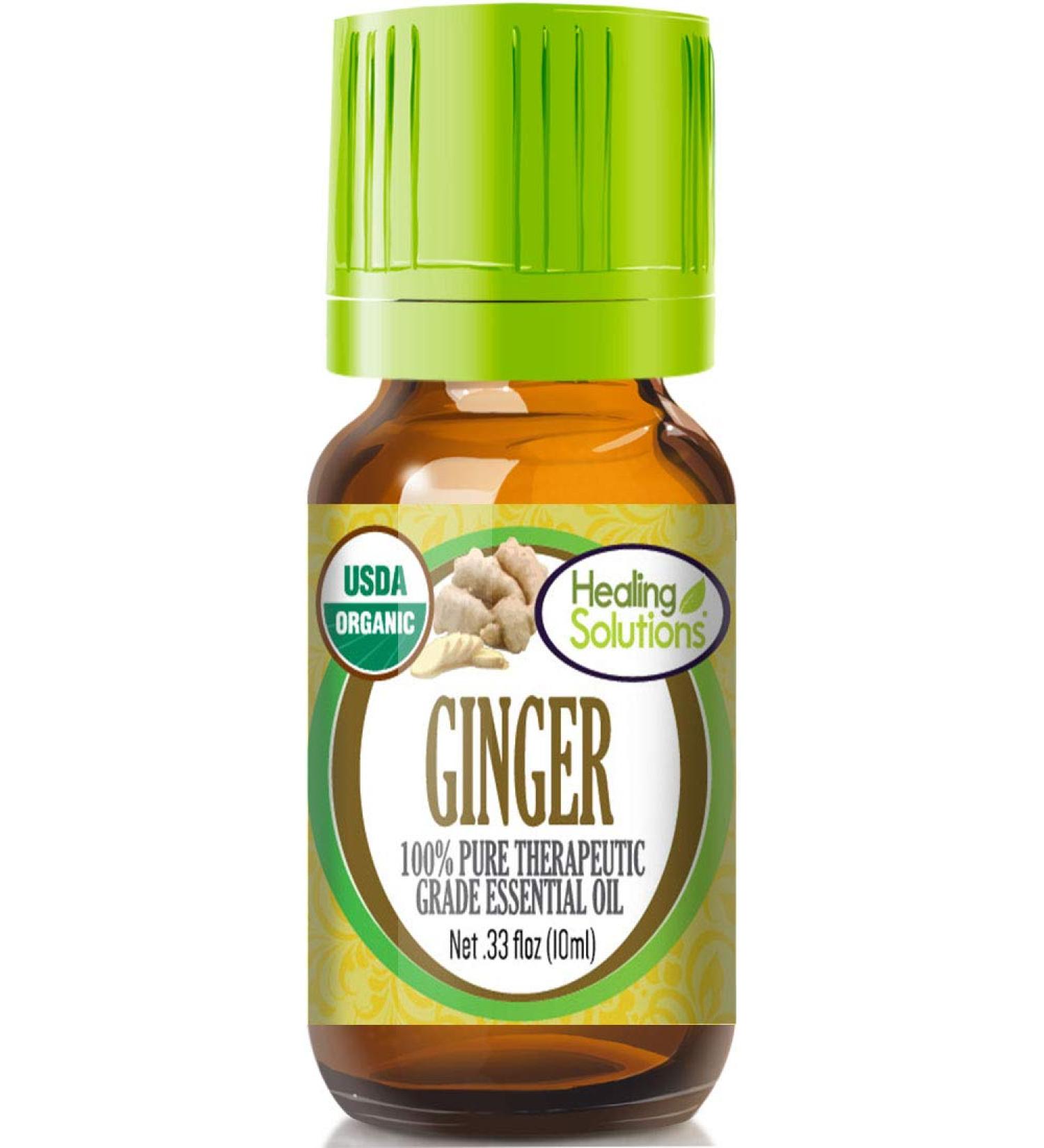 Organic Ginger Essential Oil - Healing Solutions 10ml - 0.33 fl oz - Buy Online on SooperMarket.com