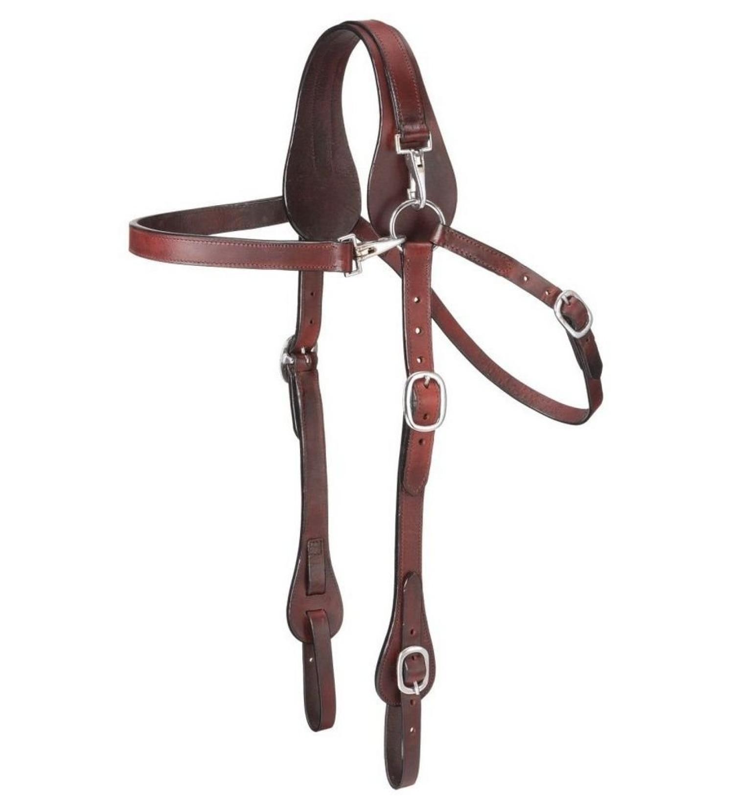 Tough-1 Leather Mule Browband Headstall